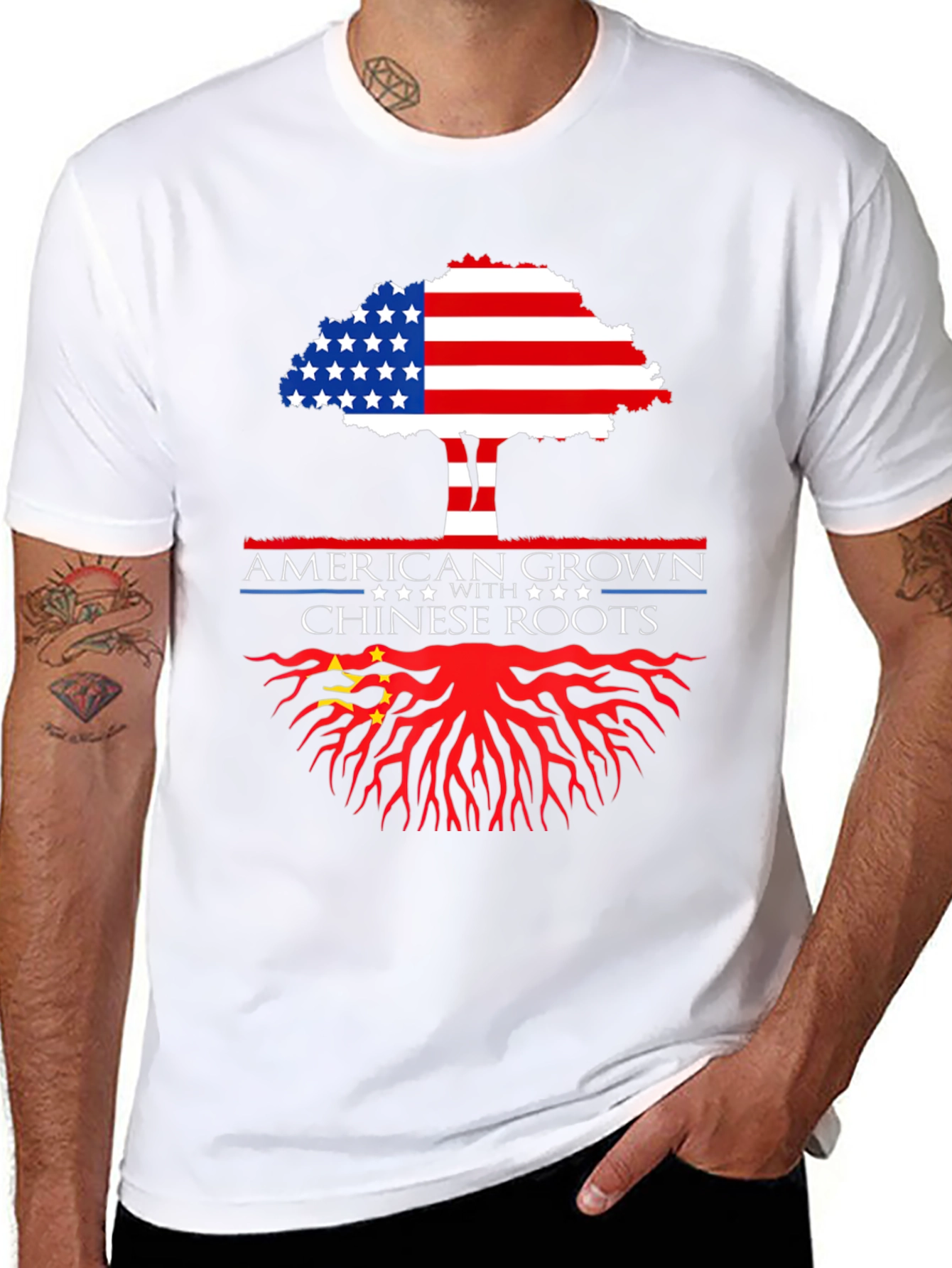 American Grown with Chinese Roots T-Shirt