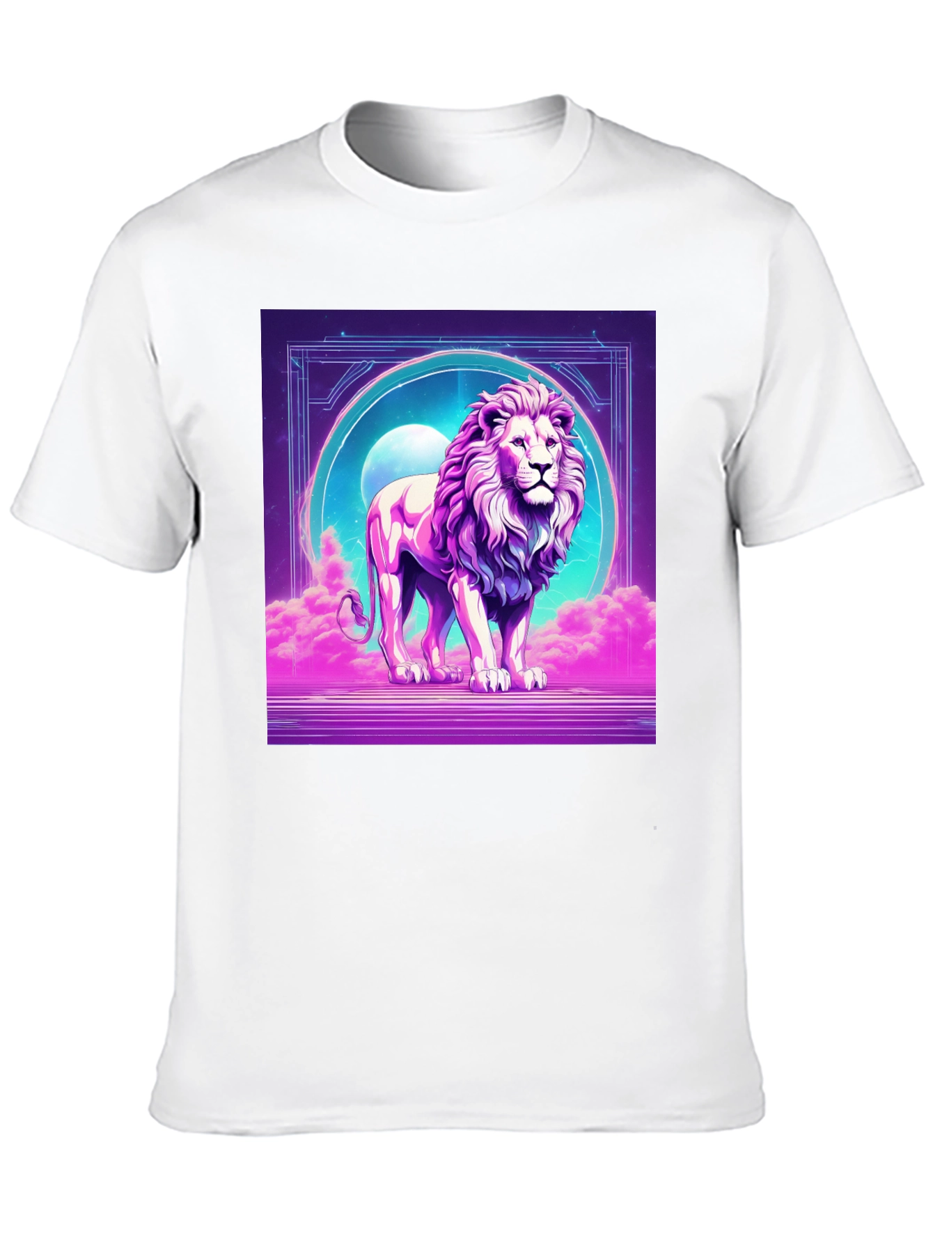 Cyberpunk Lion Graphic Tee