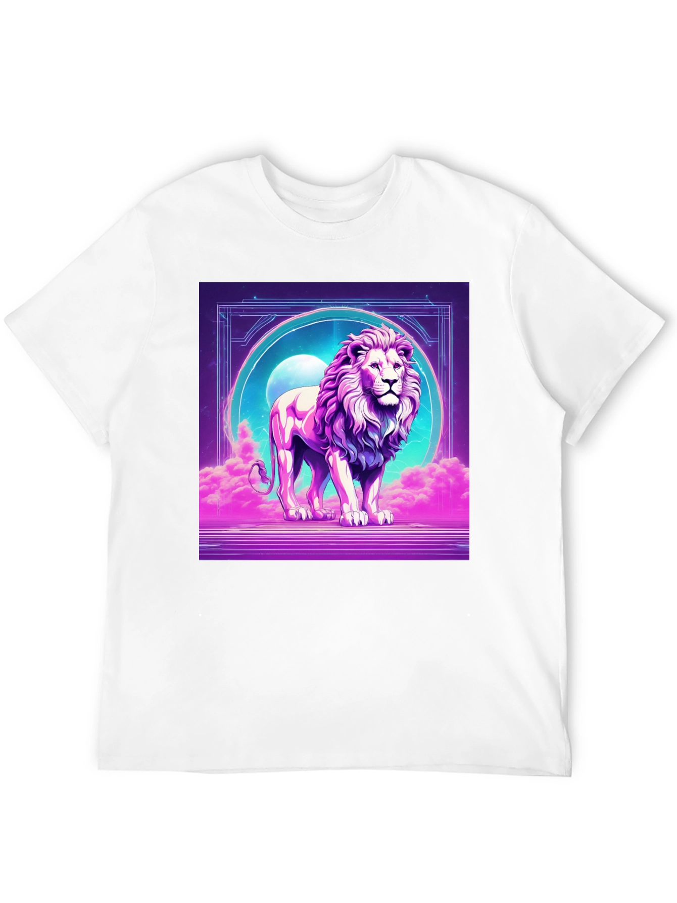 Cyberpunk Lion Graphic Tee