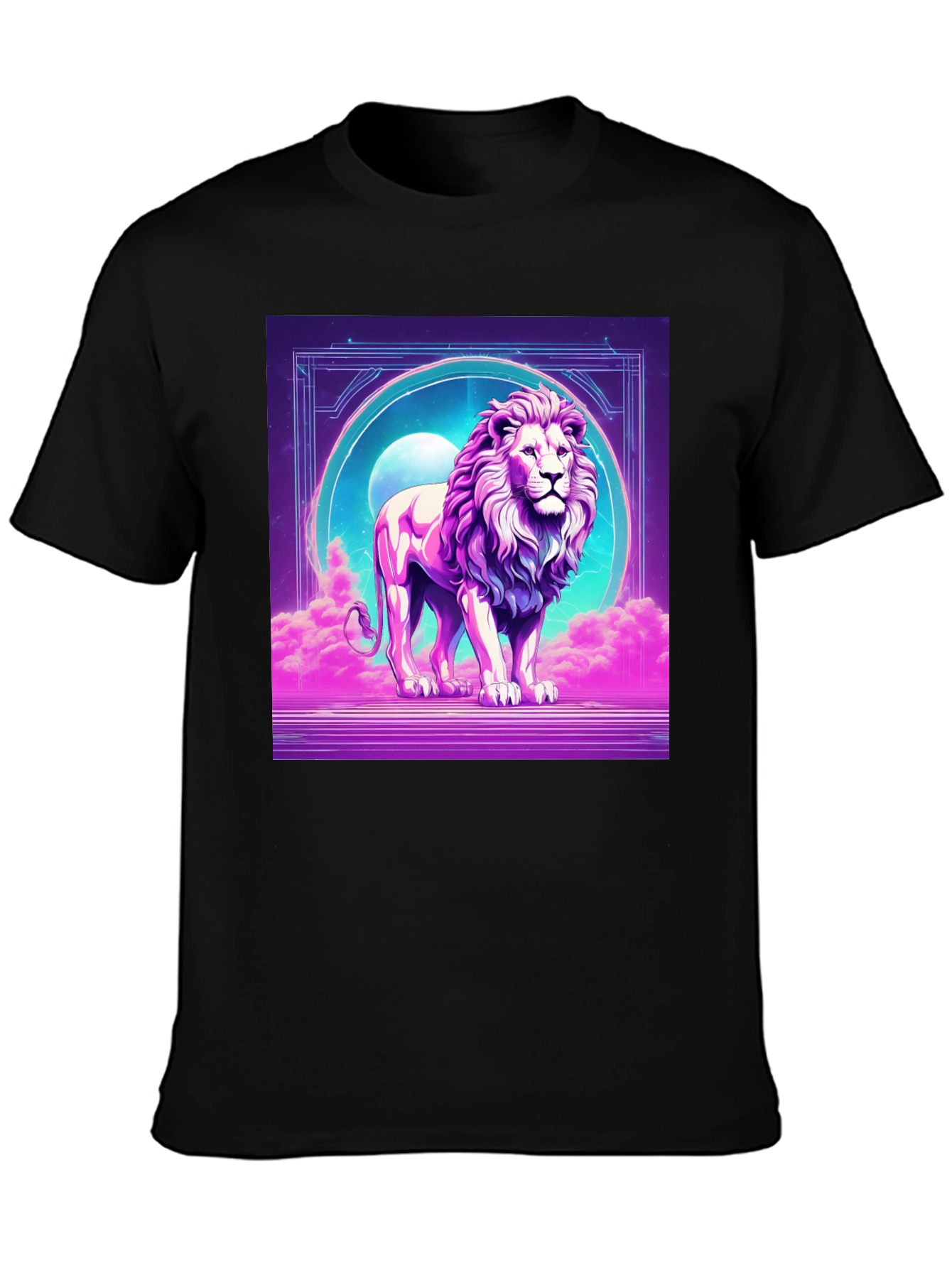 Cyberpunk Lion Graphic Tee