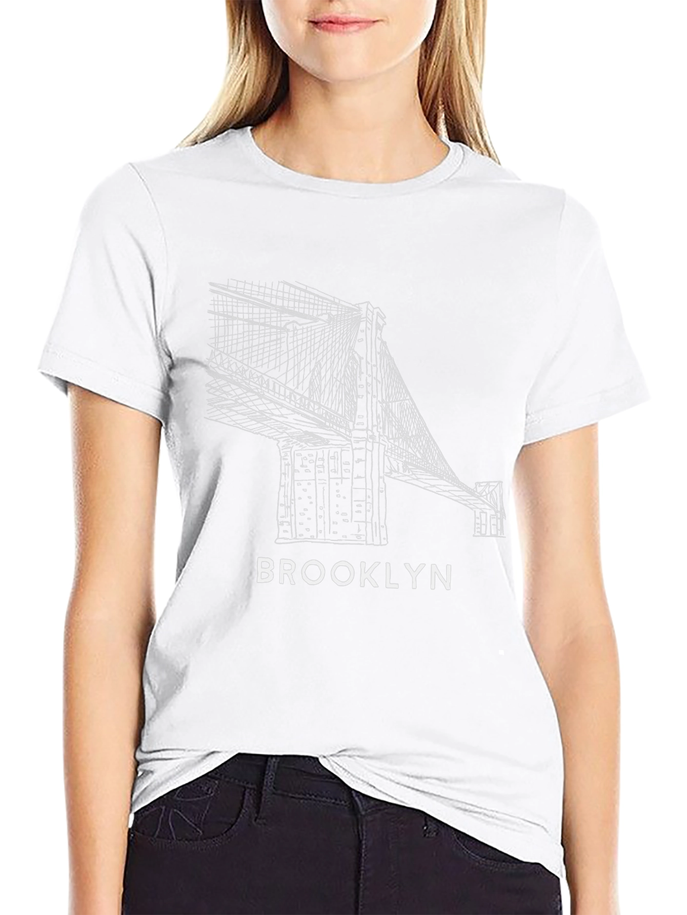 Brooklyn Bridge Graphic Tee - Black Cotton