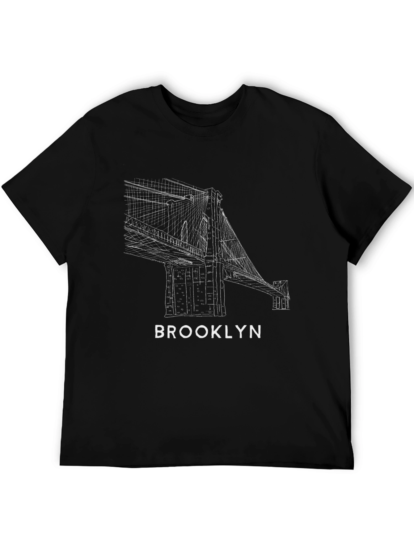 Brooklyn Bridge Graphic Tee - Black Cotton