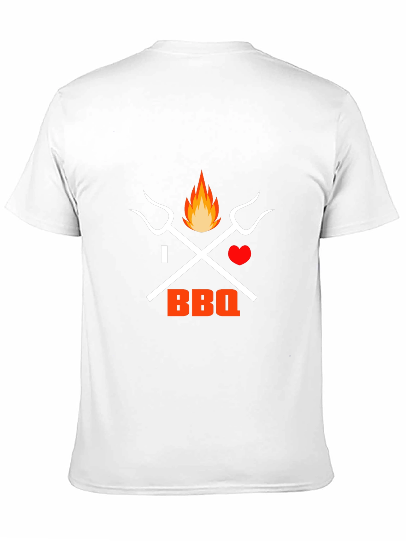 I Heart BBQ Black Graphic Tee