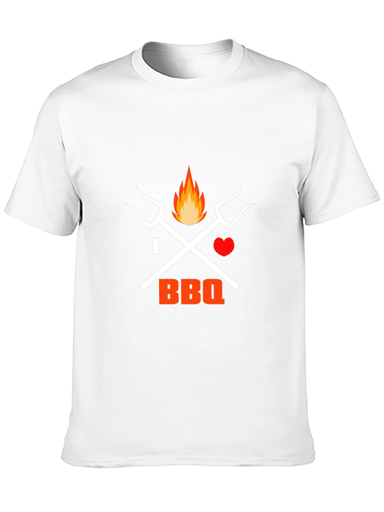 I Heart BBQ Black Graphic Tee