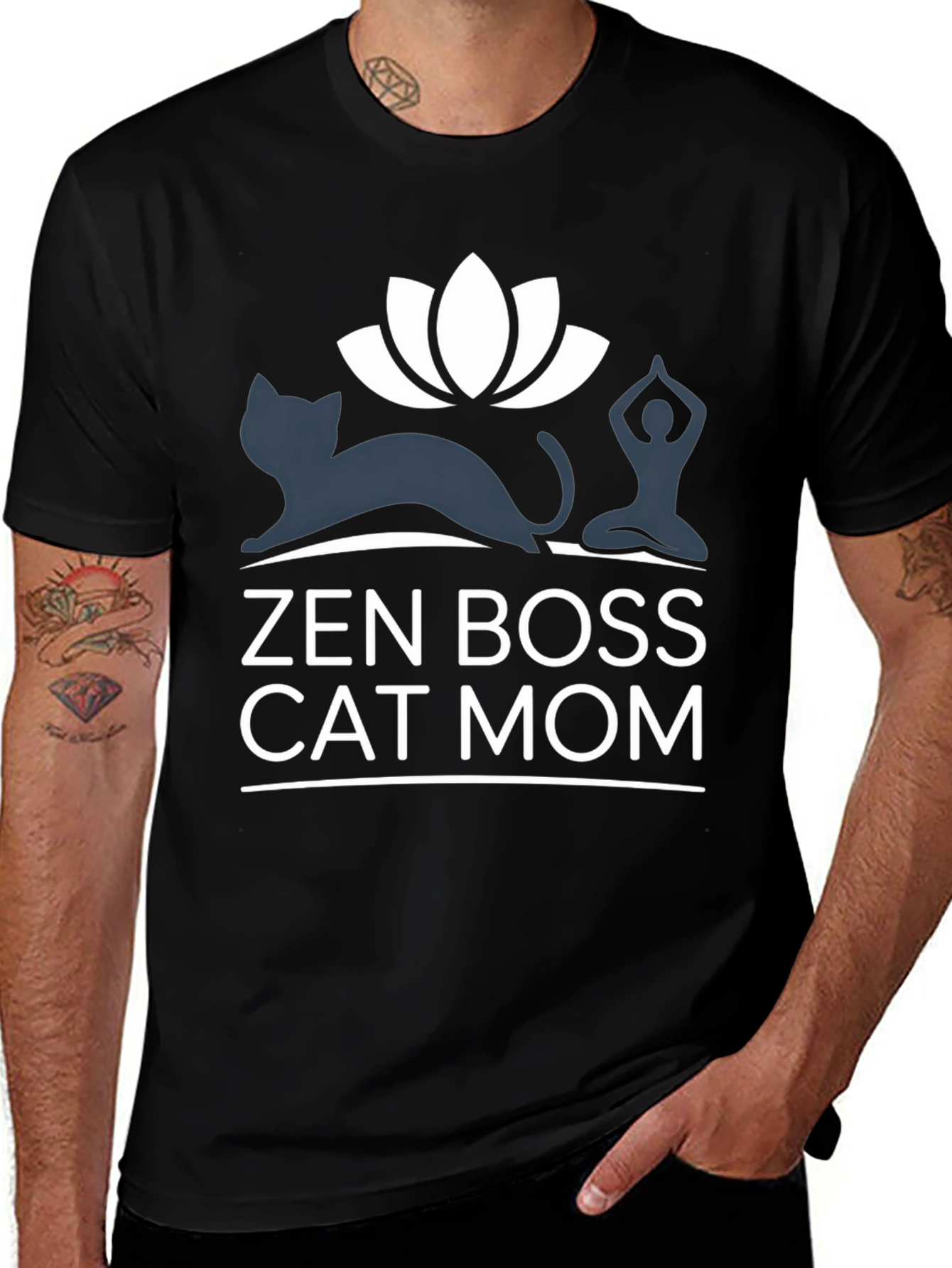 Zen Boss Cat Mom T-Shirt