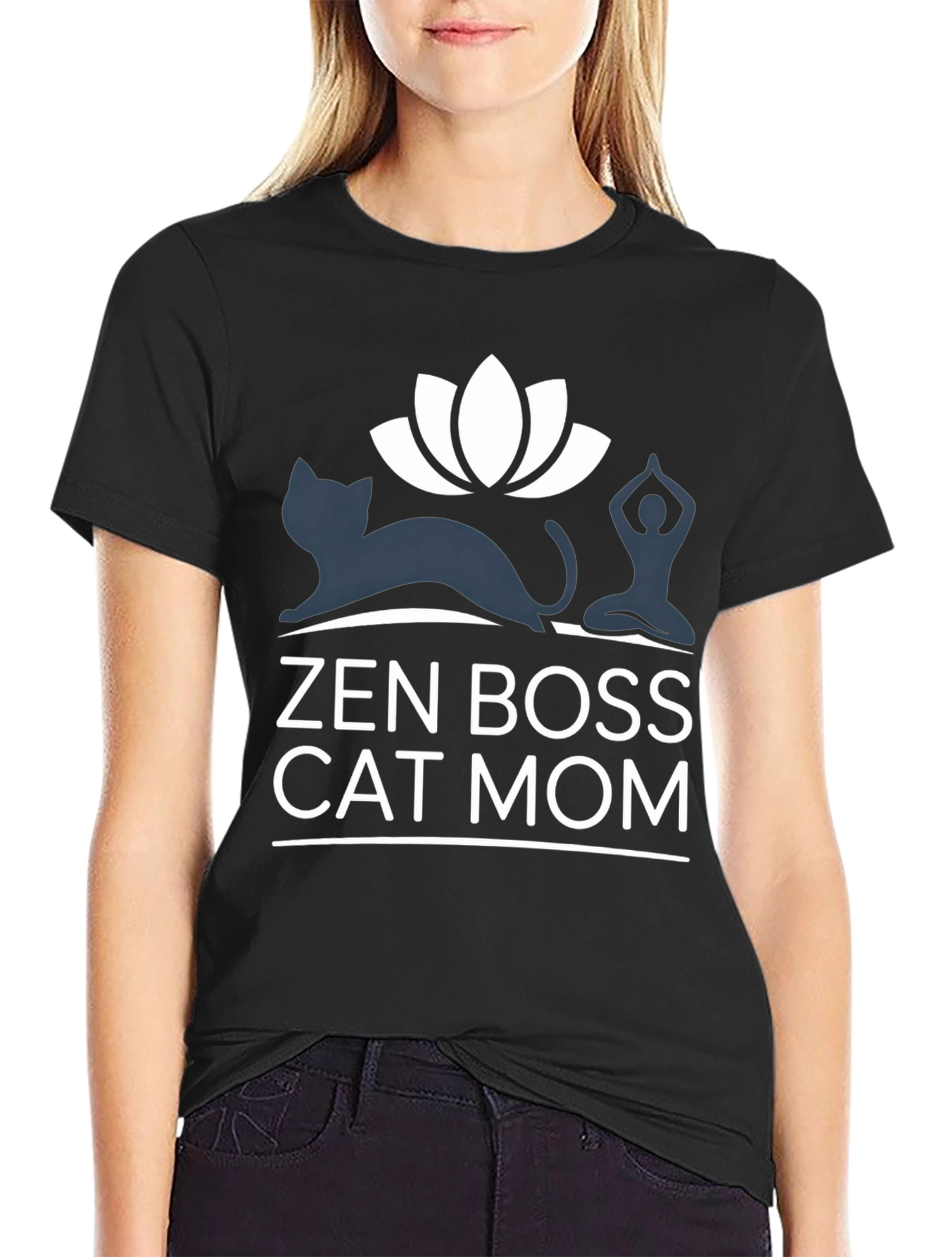 Zen Boss Cat Mom T-Shirt
