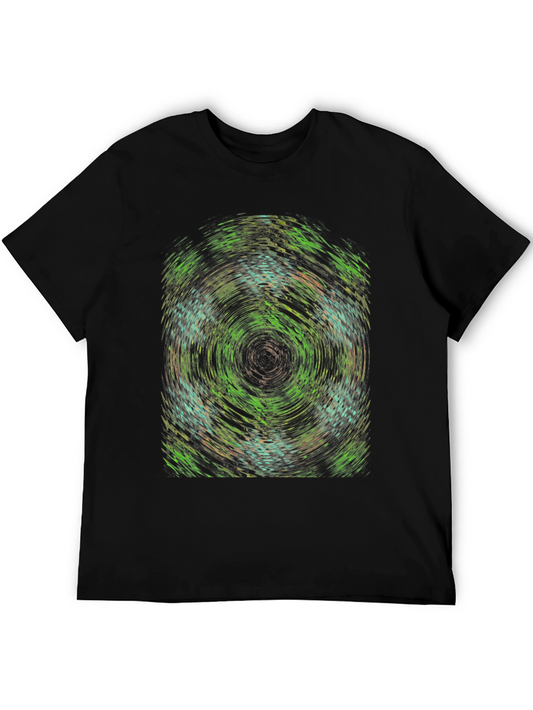 Abstract Vortex Graphic Tee - Soft Cotton Blend