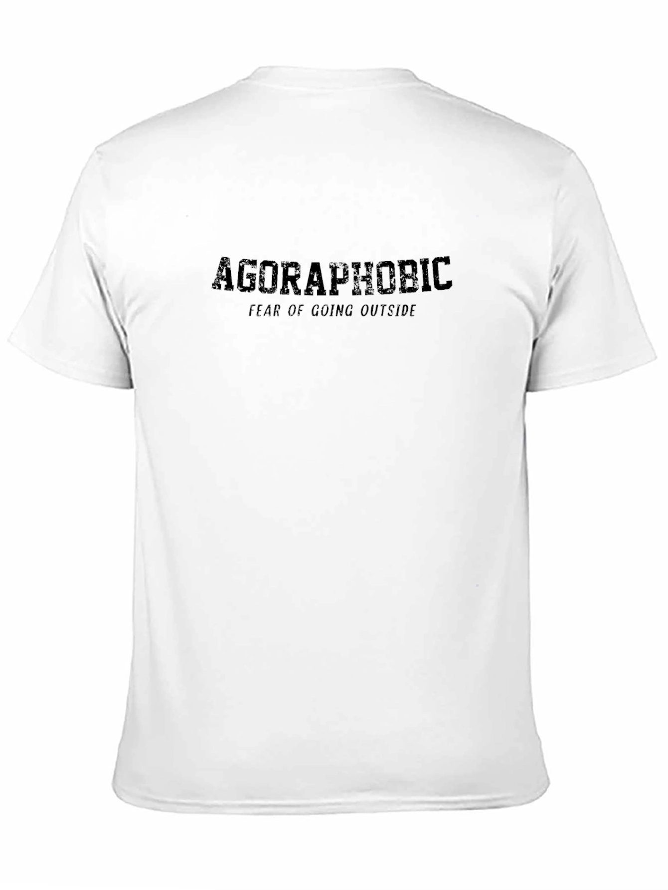 Agoraphobic Fear of Going Outside Black T-Shirt