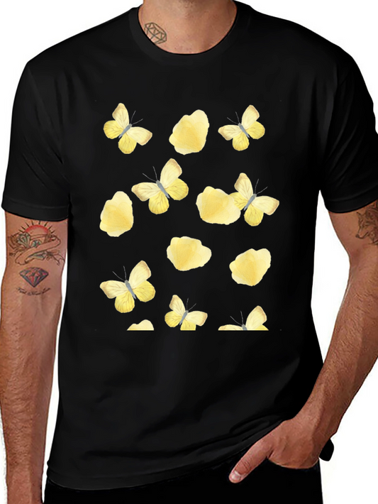 Butterfly & Floral Print T-Shirt