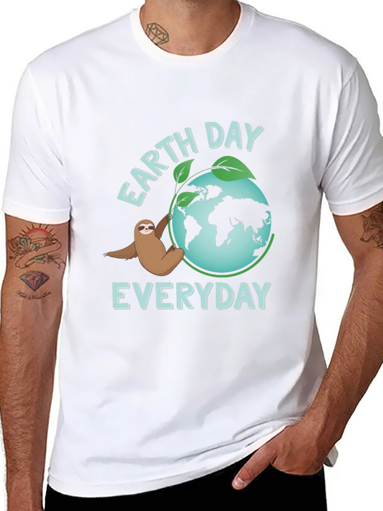 Earth Day Sloth T-Shirt - Everyday Eco-Friendly Tee