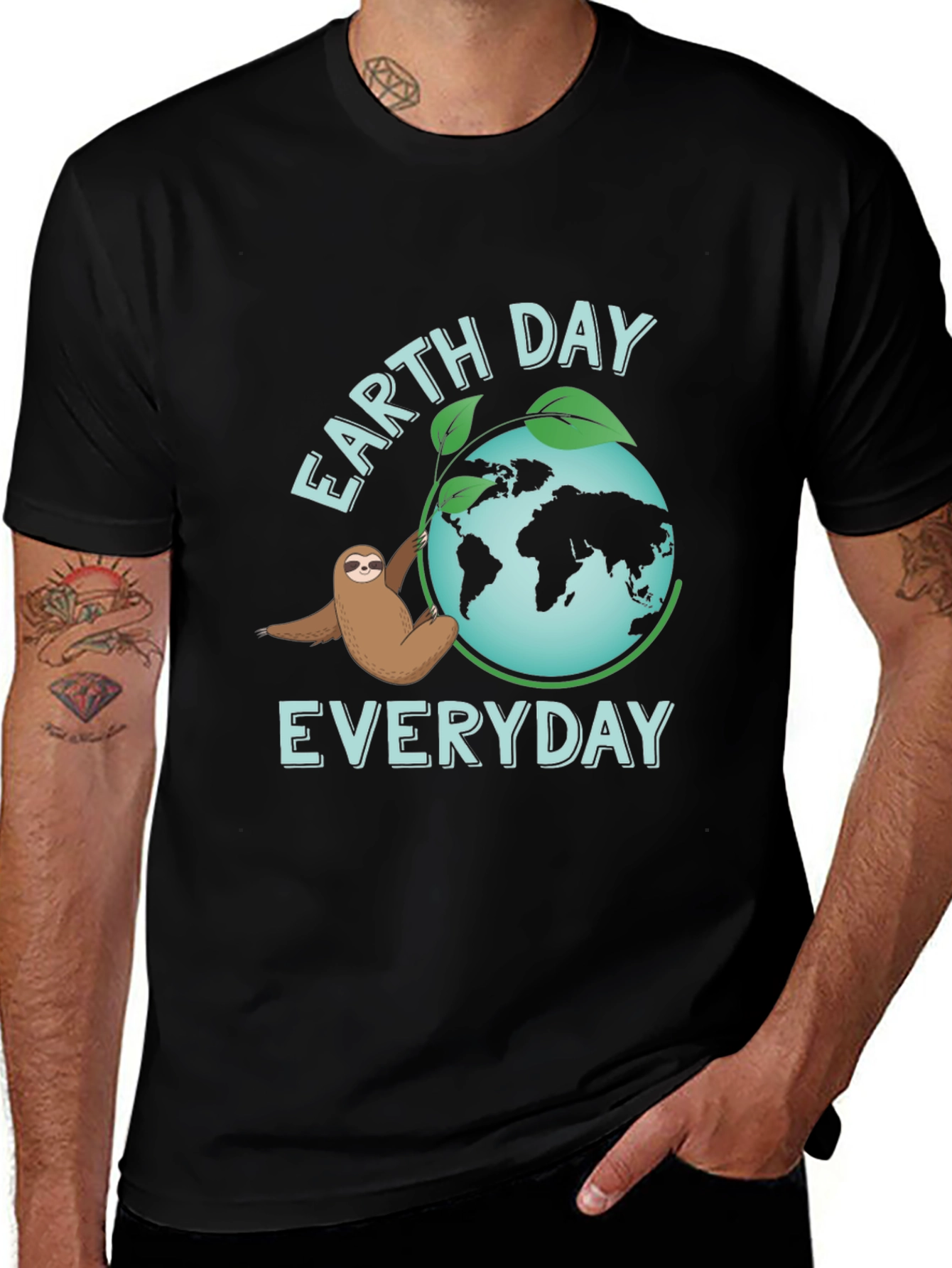 Earth Day Sloth T-Shirt - Everyday Eco-Friendly Tee