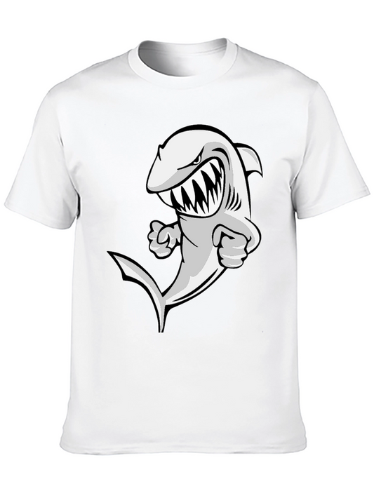Cartoon Shark Graphic T-Shirt