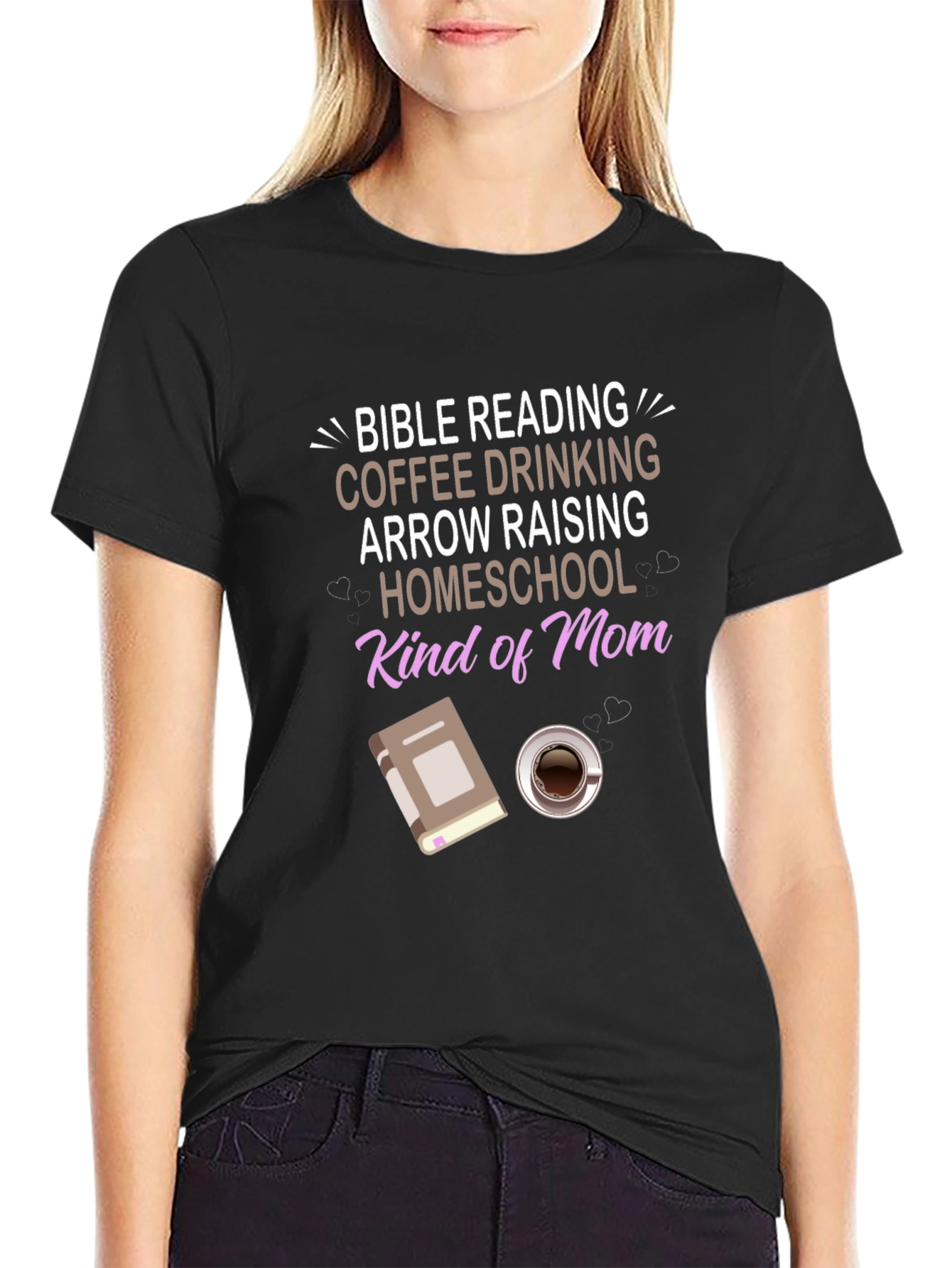 Bible Reading Coffee Homeschool Mom T-Shirt