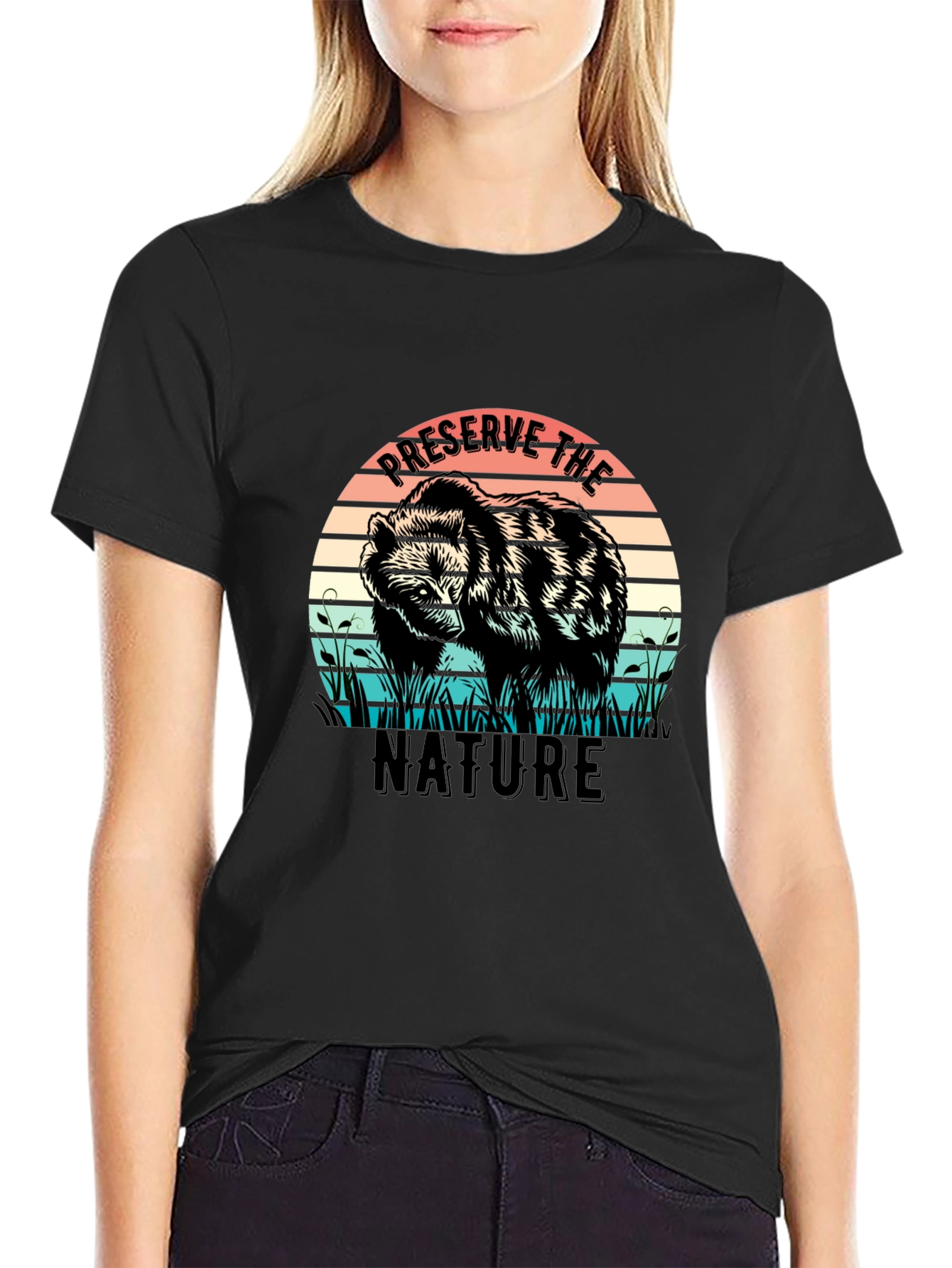 Preserve Nature Bear Graphic Tee