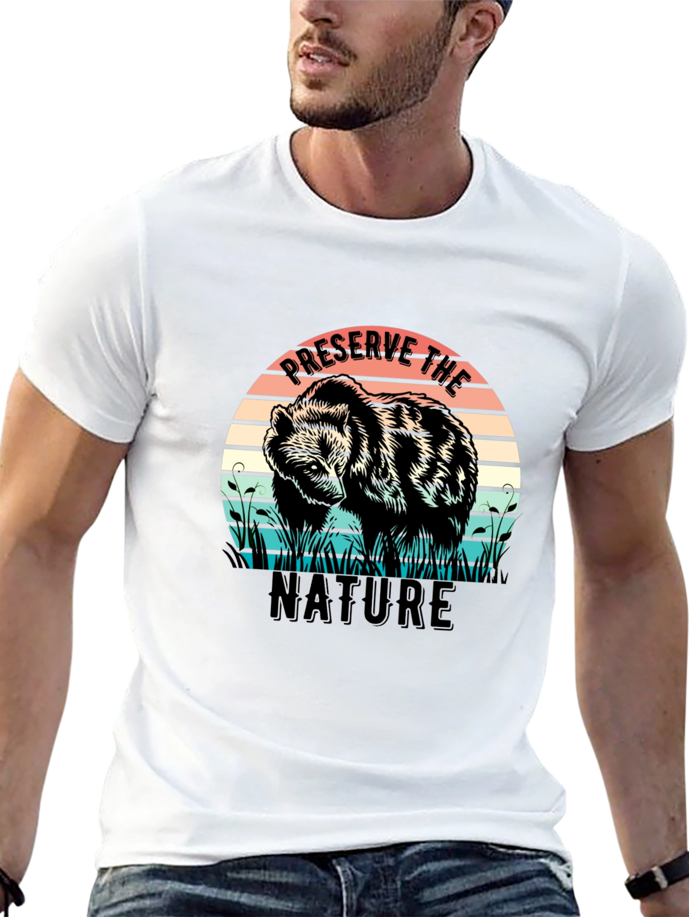 Preserve Nature Bear Graphic Tee