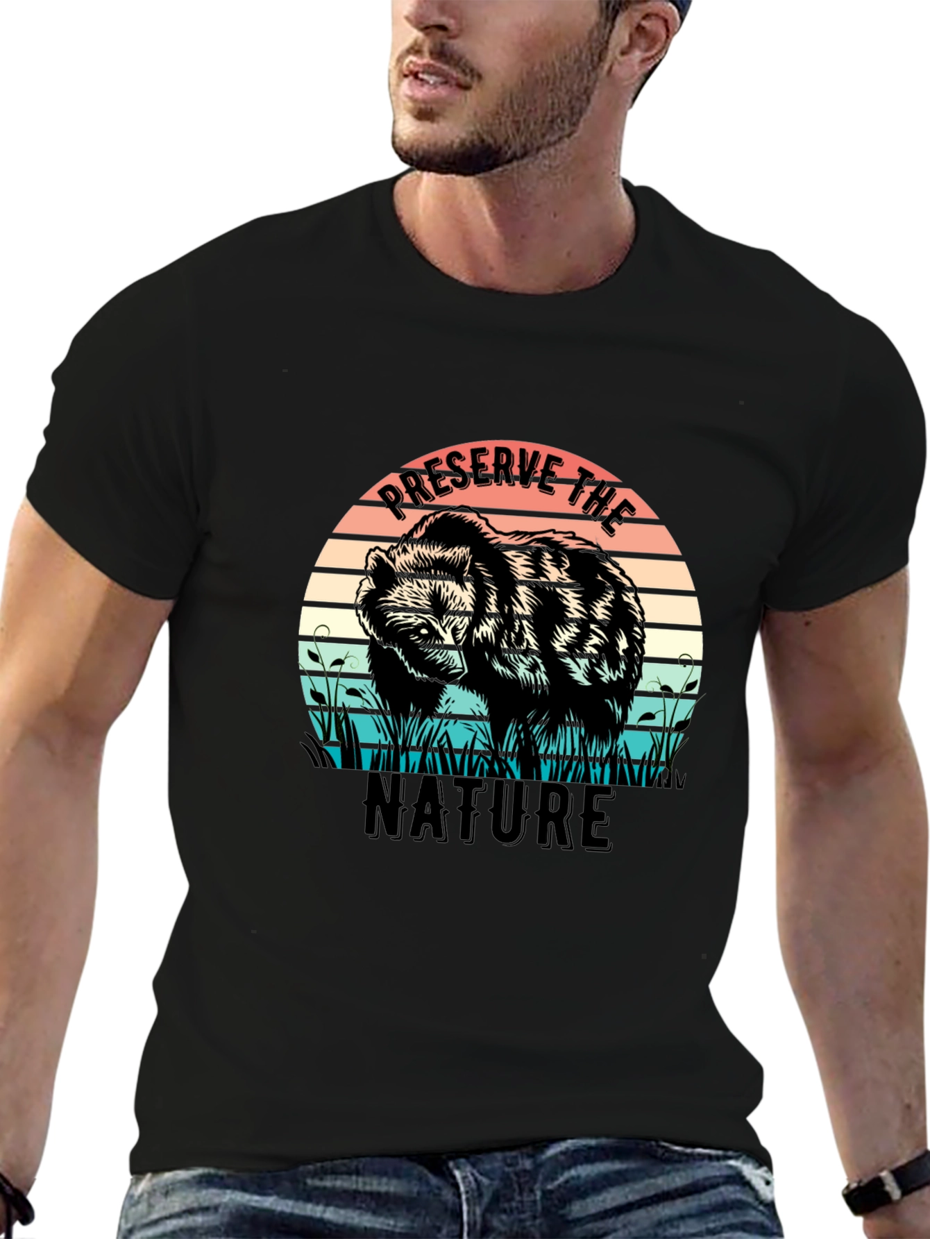 Preserve Nature Bear Graphic Tee
