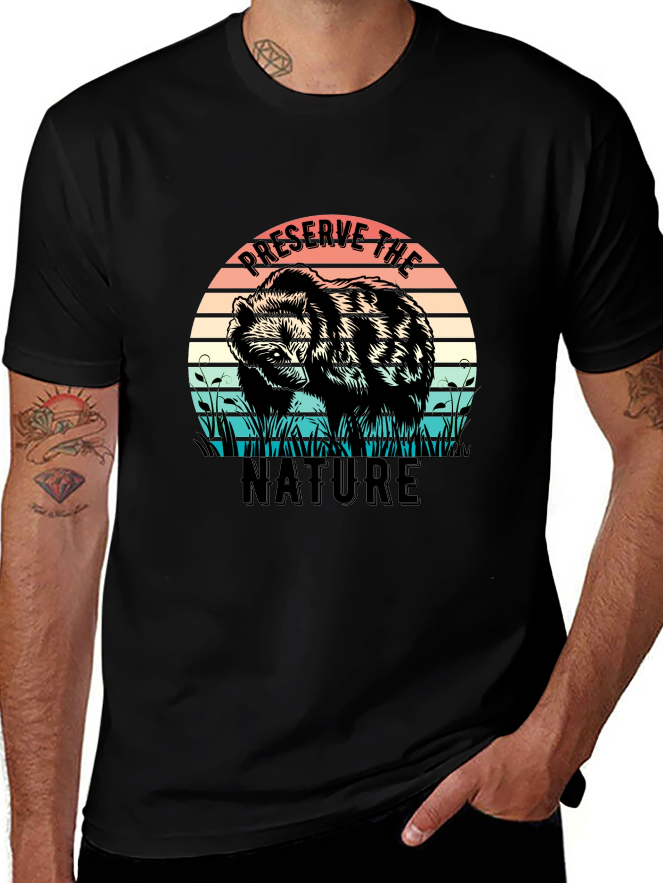 Preserve Nature Bear Graphic Tee
