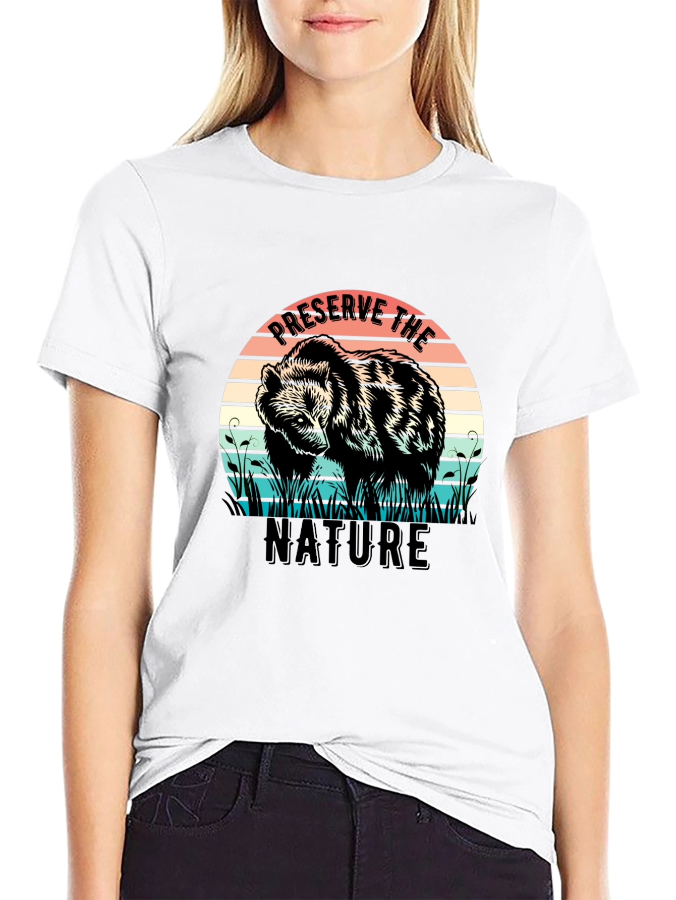 Preserve Nature Bear Graphic Tee
