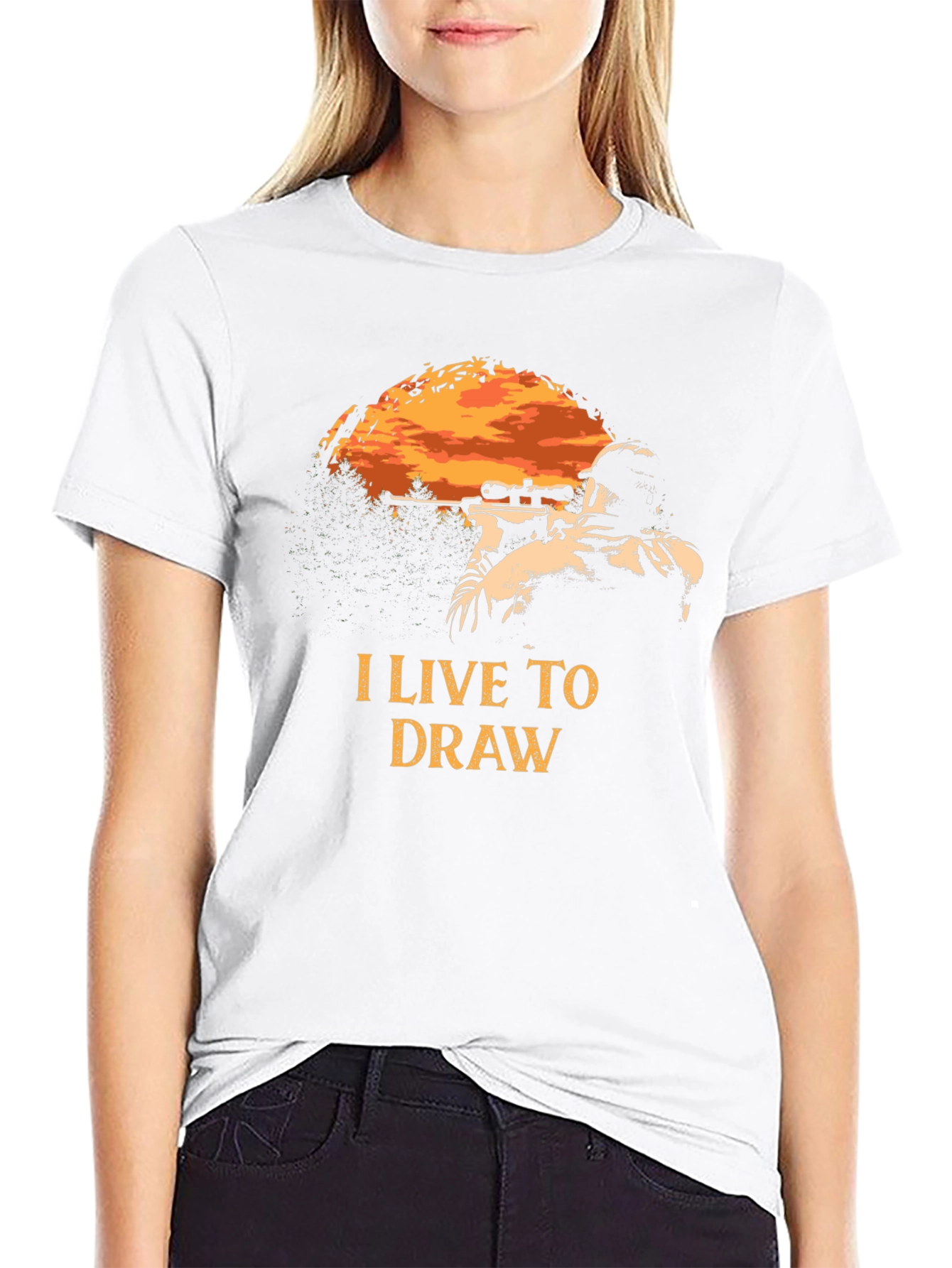 I Live To Draw Graphic Tee