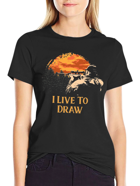 I Live To Draw Graphic Tee
