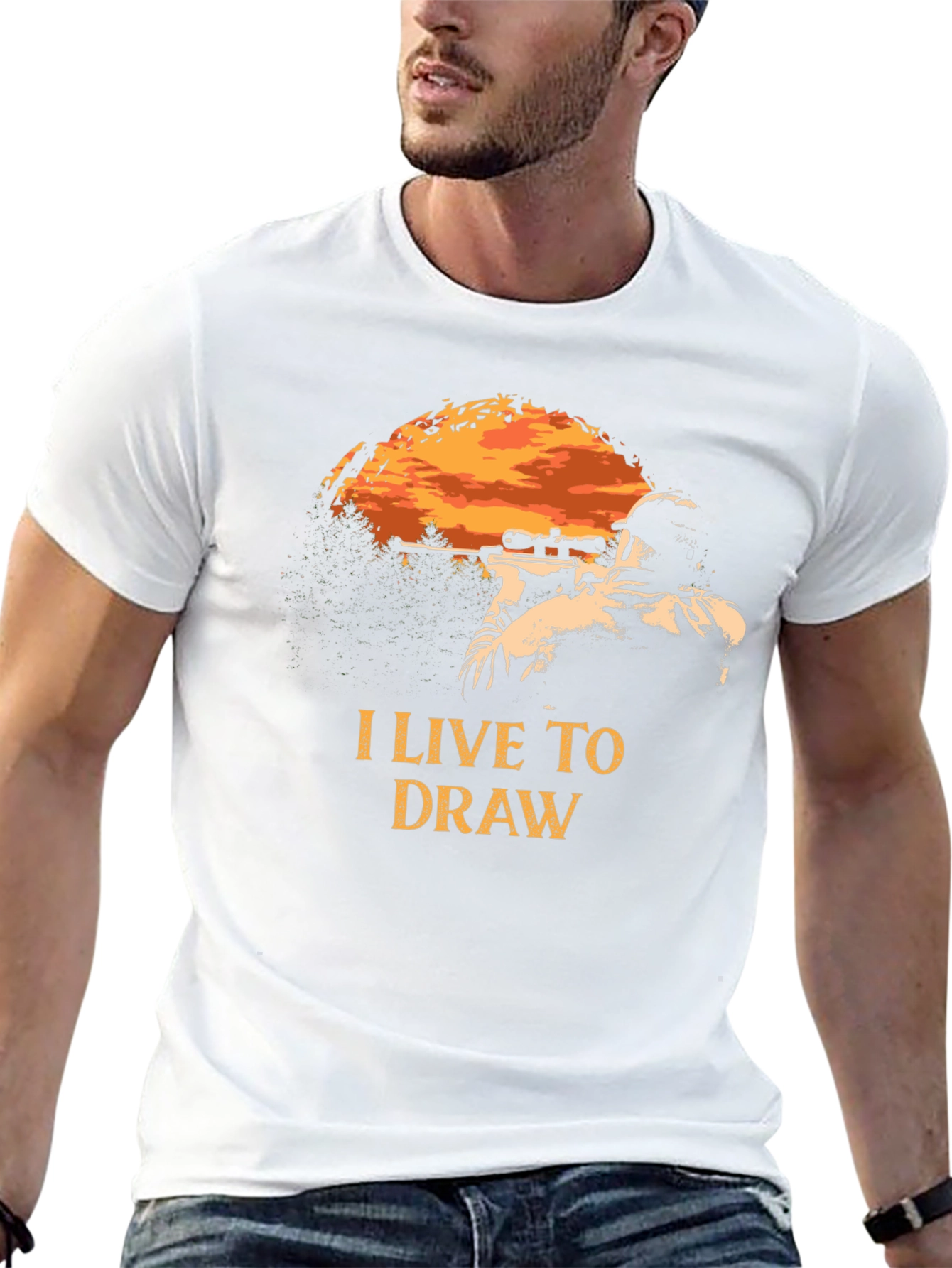 I Live To Draw Graphic Tee