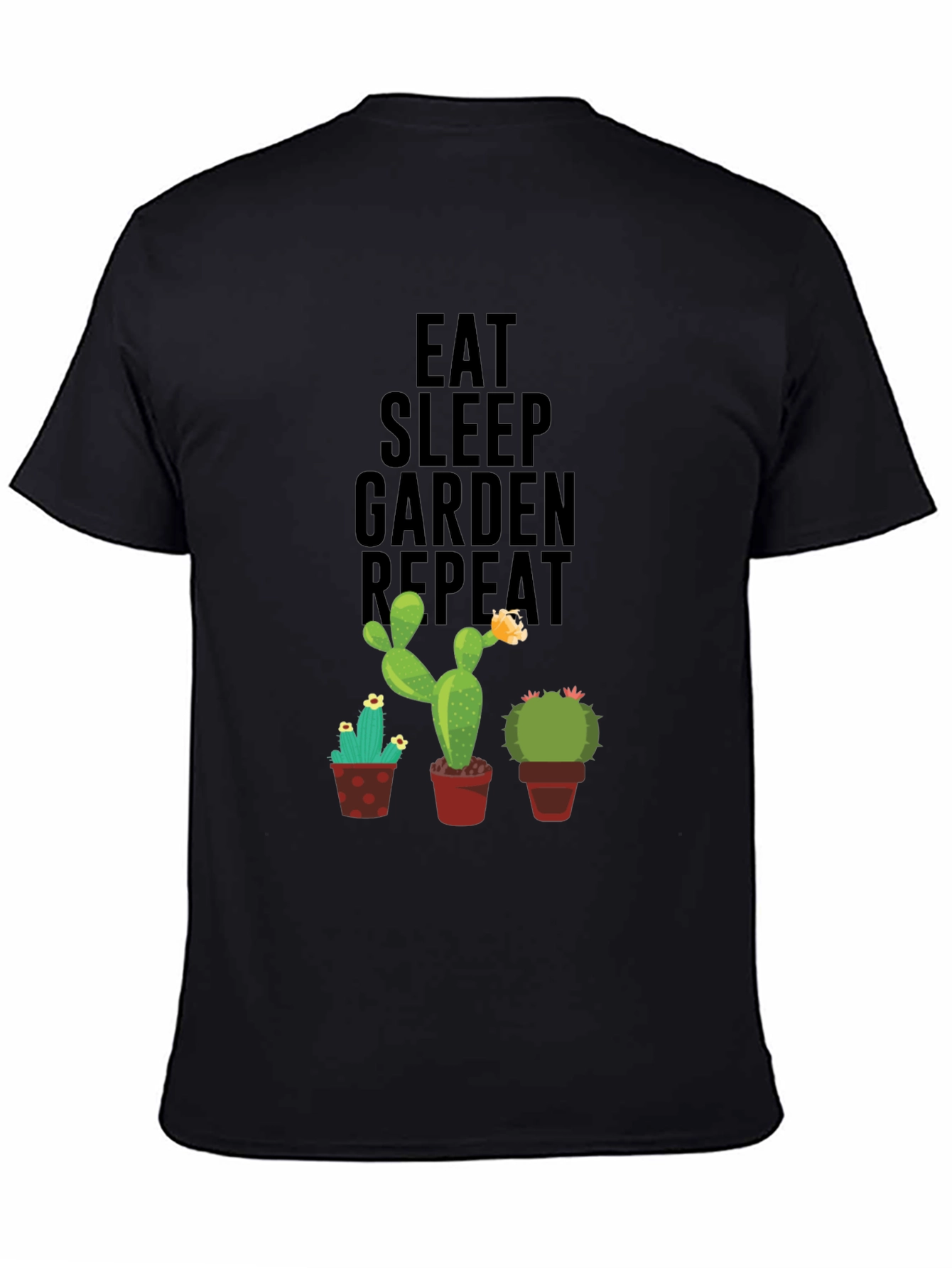 Eat Sleep Garden Repeat Cactus Graphic Tee