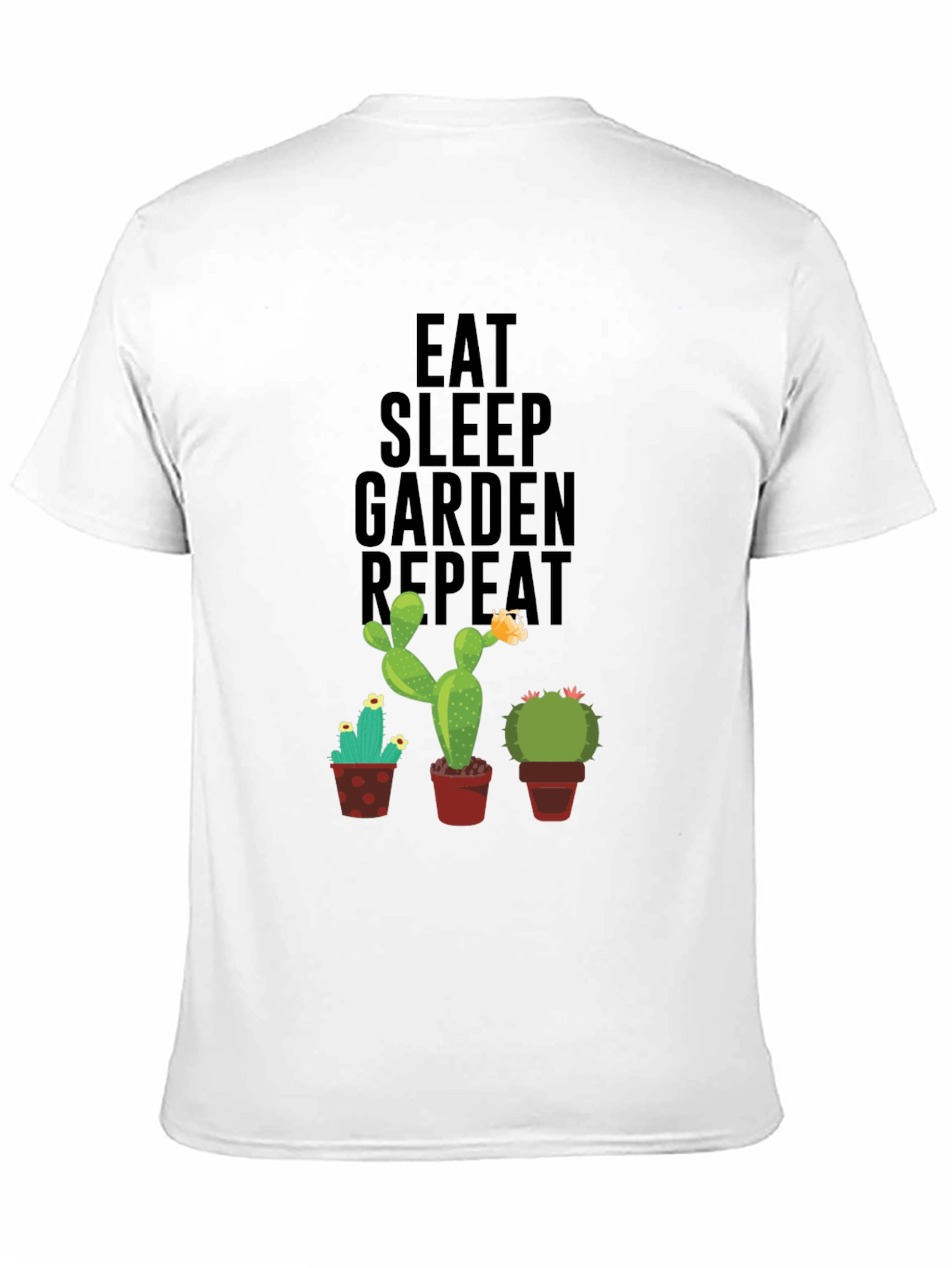 Eat Sleep Garden Repeat Cactus Graphic Tee