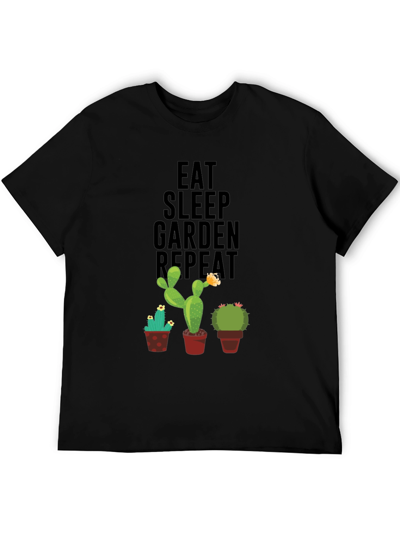 Eat Sleep Garden Repeat Cactus Graphic Tee