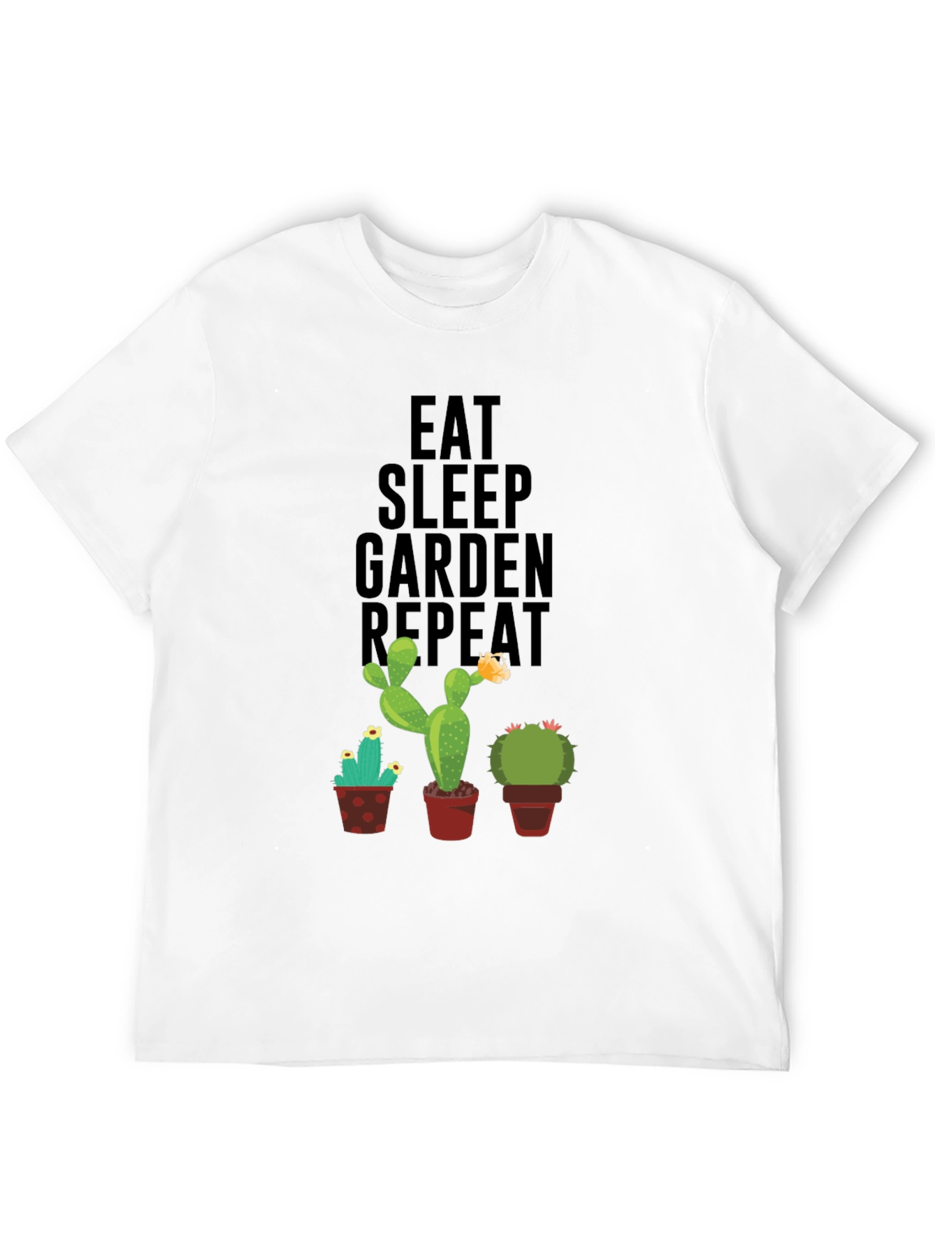 Eat Sleep Garden Repeat Cactus Graphic Tee