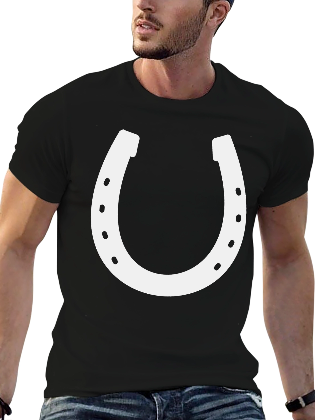 Lucky Horseshoe Graphic Tee - Unisex Cotton Blend