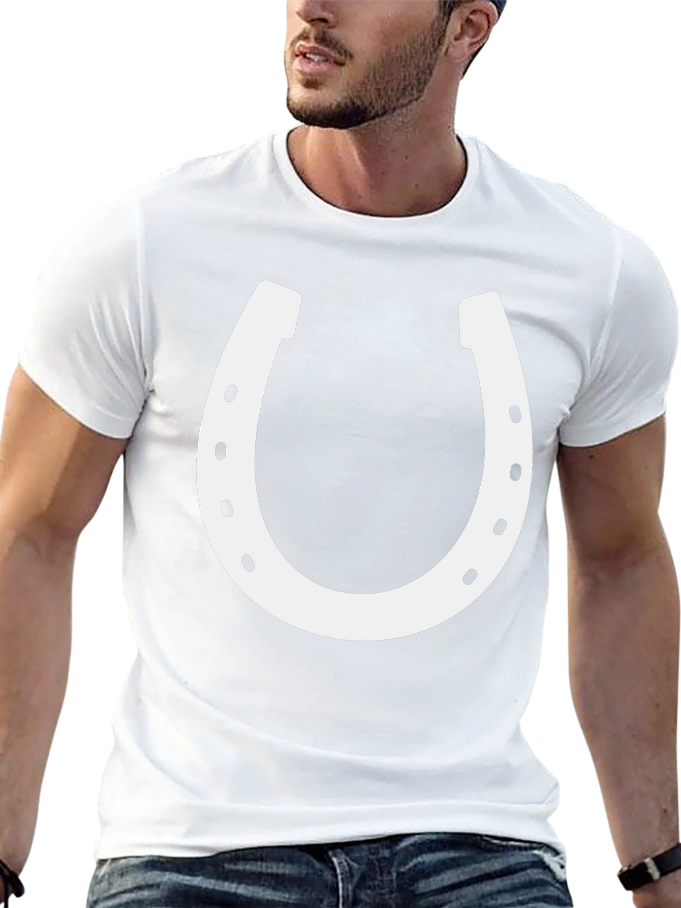Lucky Horseshoe Graphic Tee - Unisex Cotton Blend