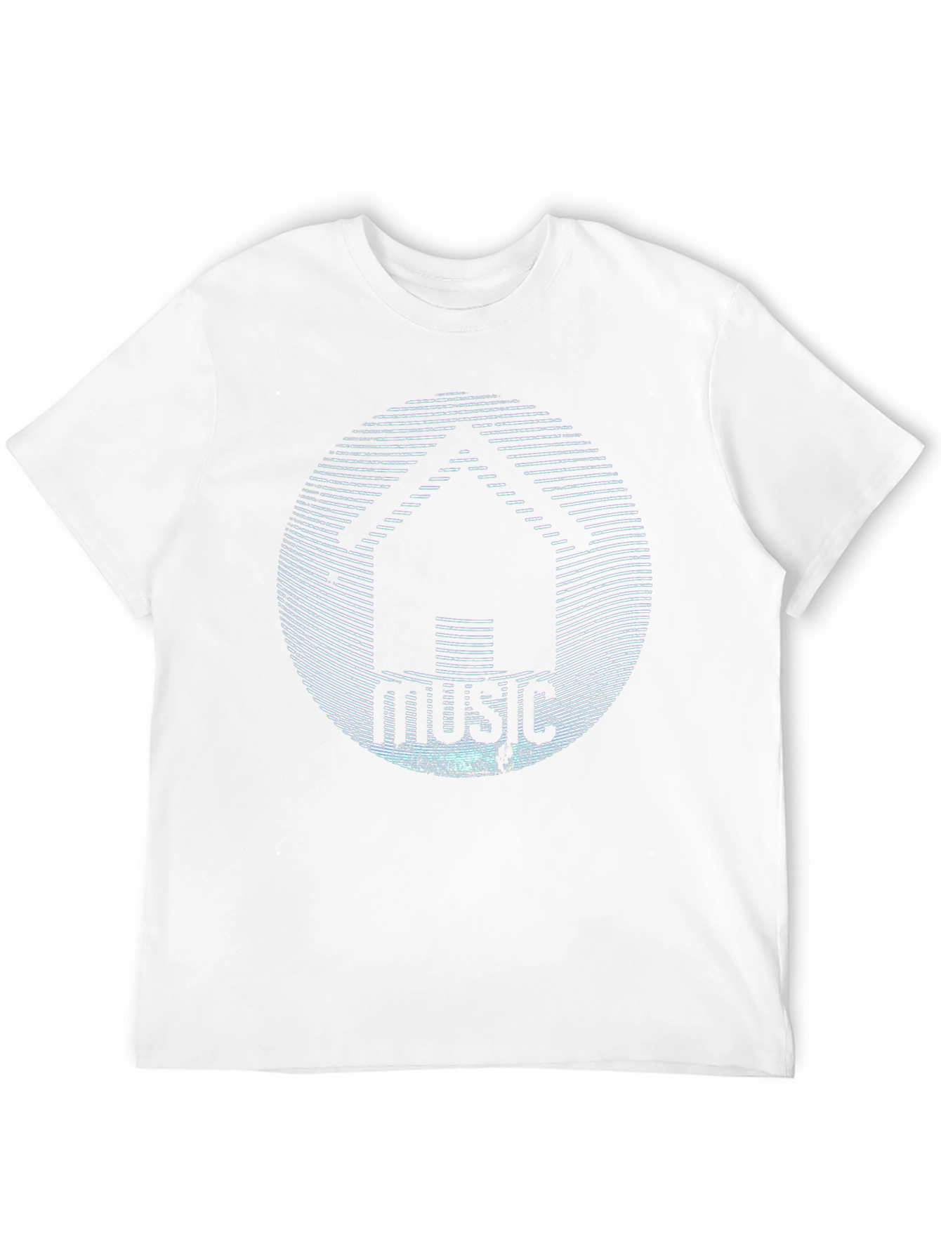 House Music Graphic T-Shirt - Black Crew Neck Tee