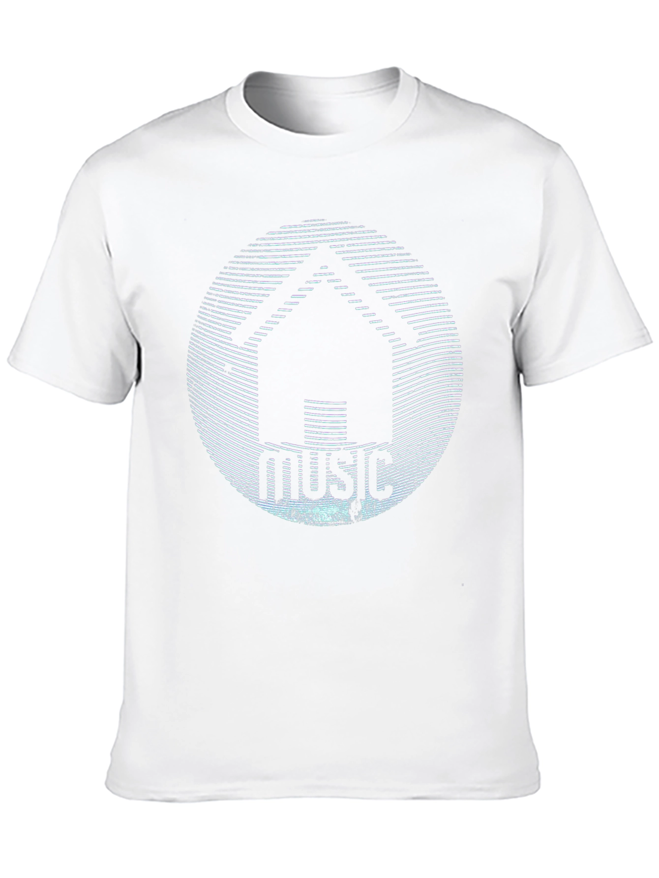 House Music Graphic T-Shirt - Black Crew Neck Tee