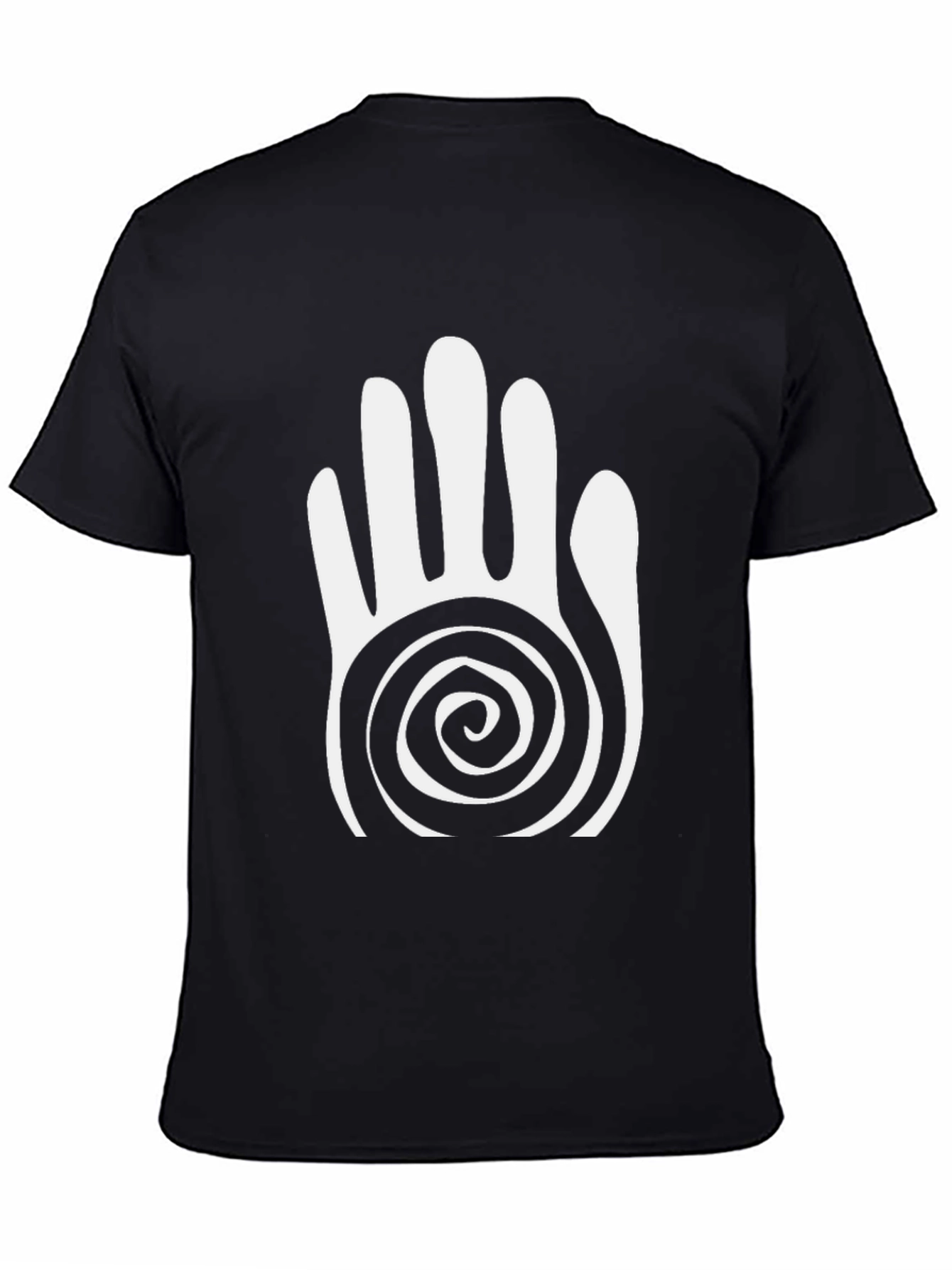 Spiral Hand Graphic Black T-Shirt