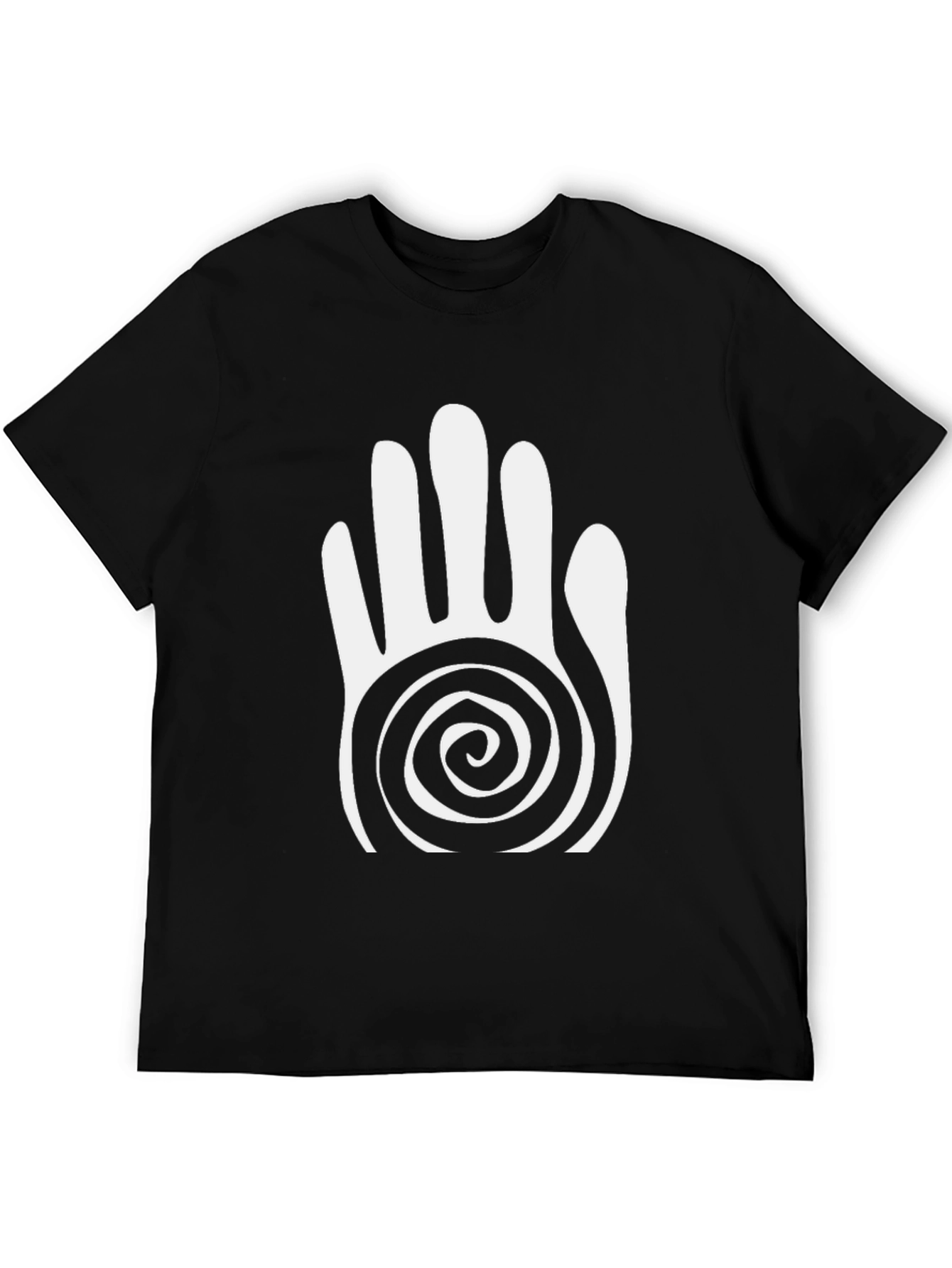 Spiral Hand Graphic Black T-Shirt