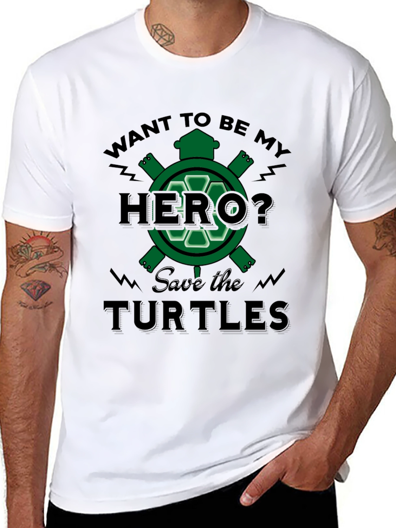 Save the Turtles Graphic Tee - Eco Hero T-Shirt