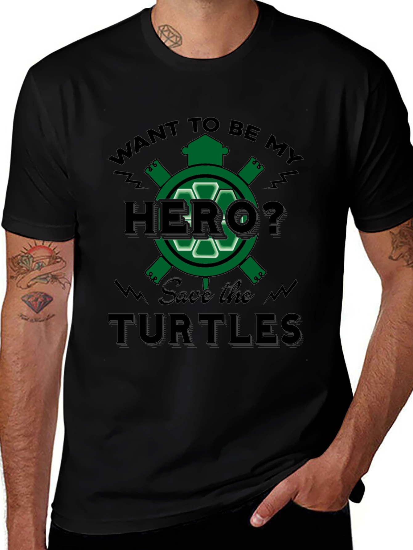 Save the Turtles Graphic Tee - Eco Hero T-Shirt