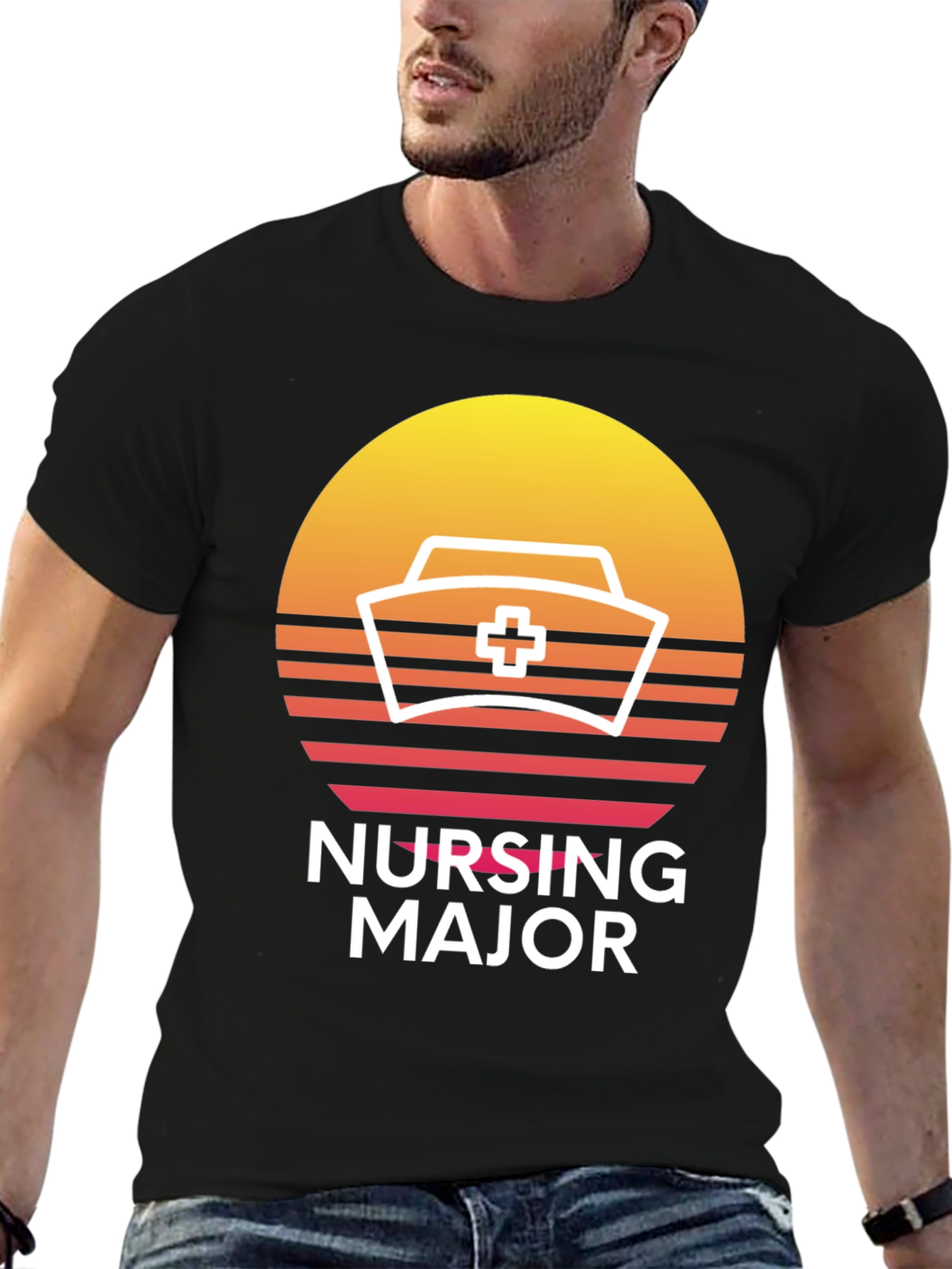 Nursing Major Retro Sunset T-Shirt
