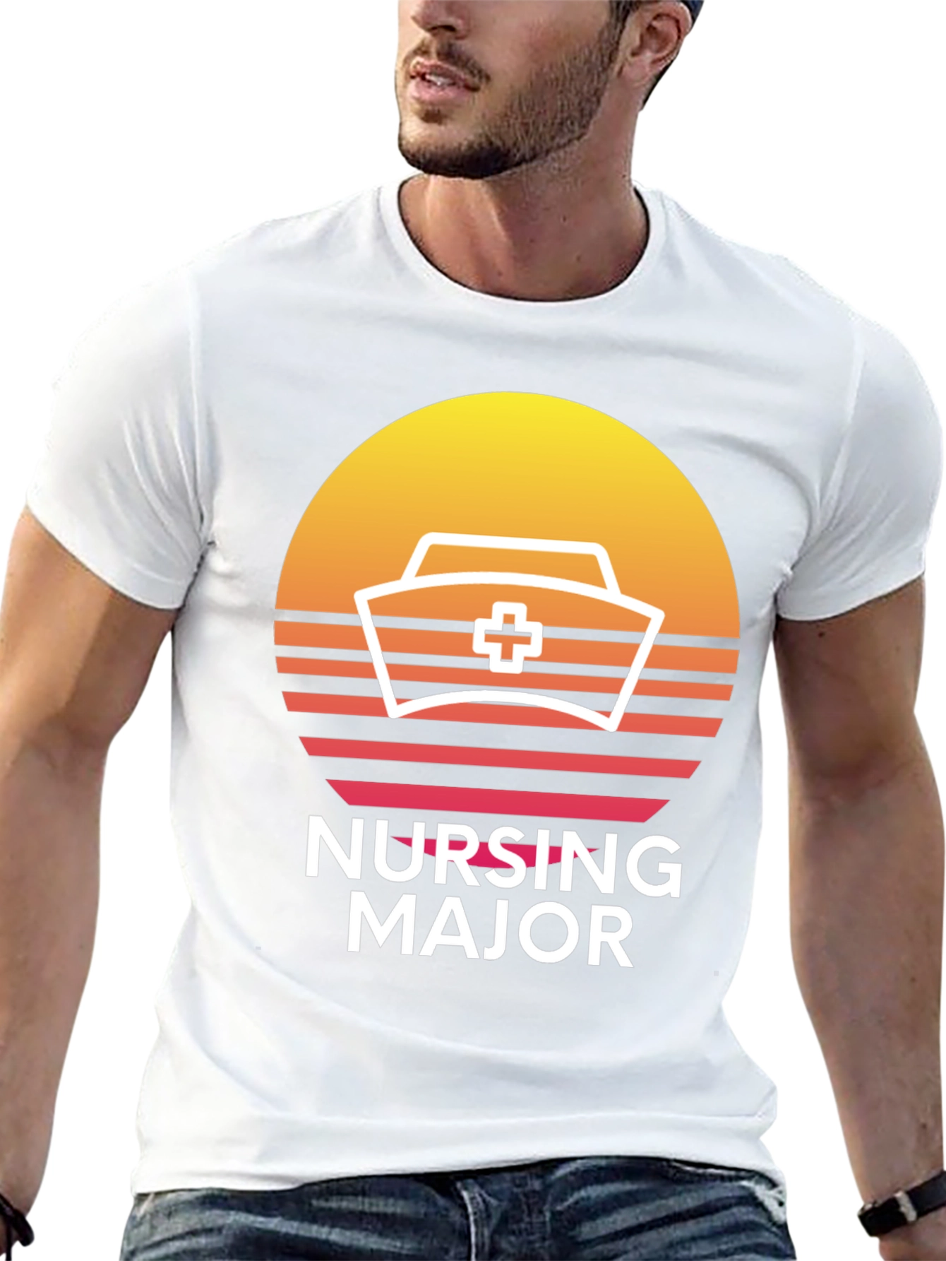 Nursing Major Retro Sunset T-Shirt