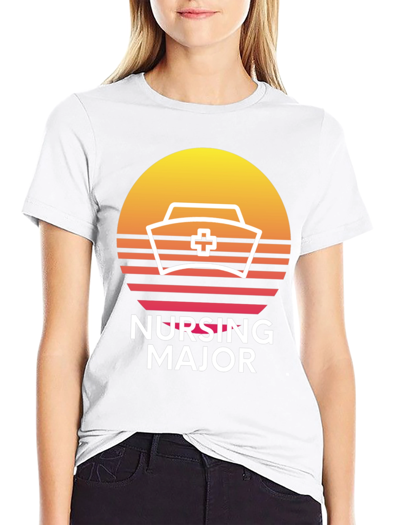 Nursing Major Retro Sunset T-Shirt