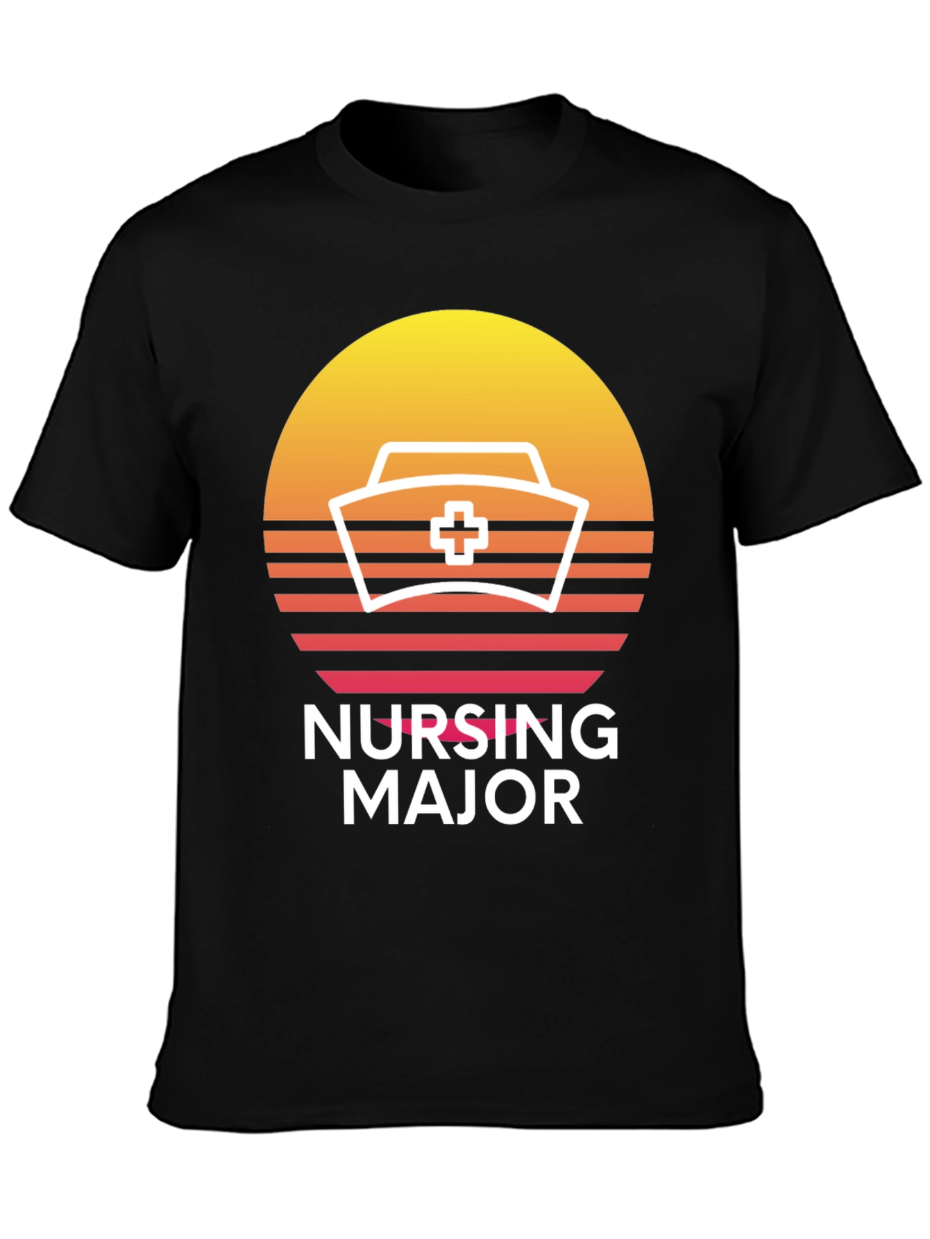 Nursing Major Retro Sunset T-Shirt
