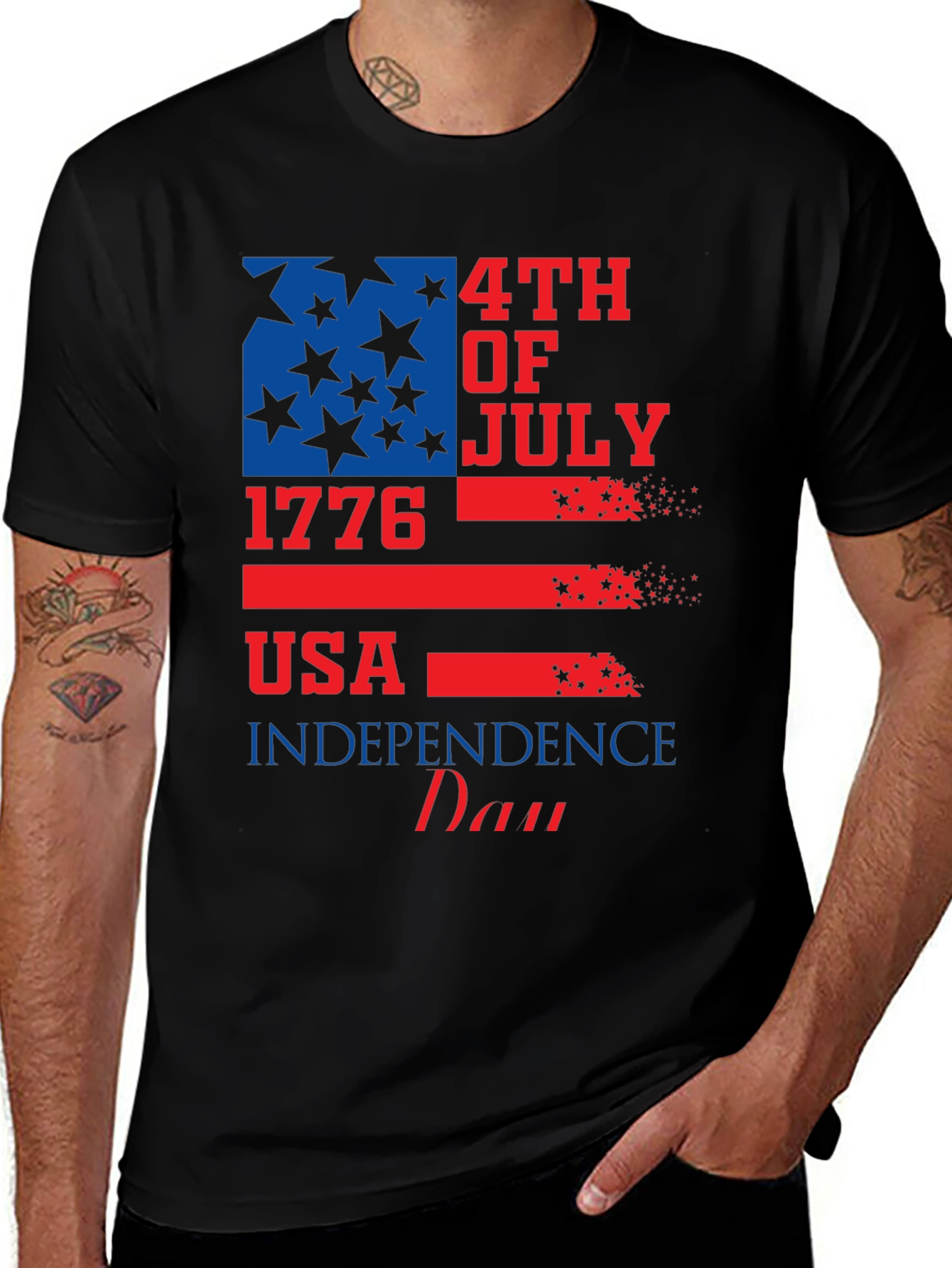Patriotic USA Independence Day 4th of July Graphic Tee