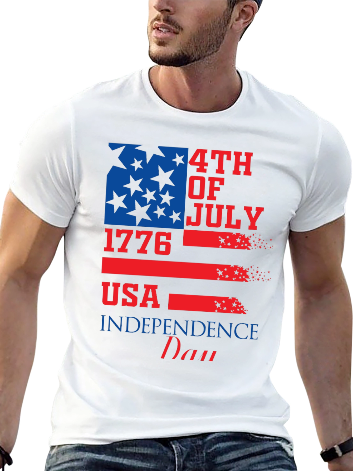 Patriotic USA Independence Day 4th of July Graphic Tee