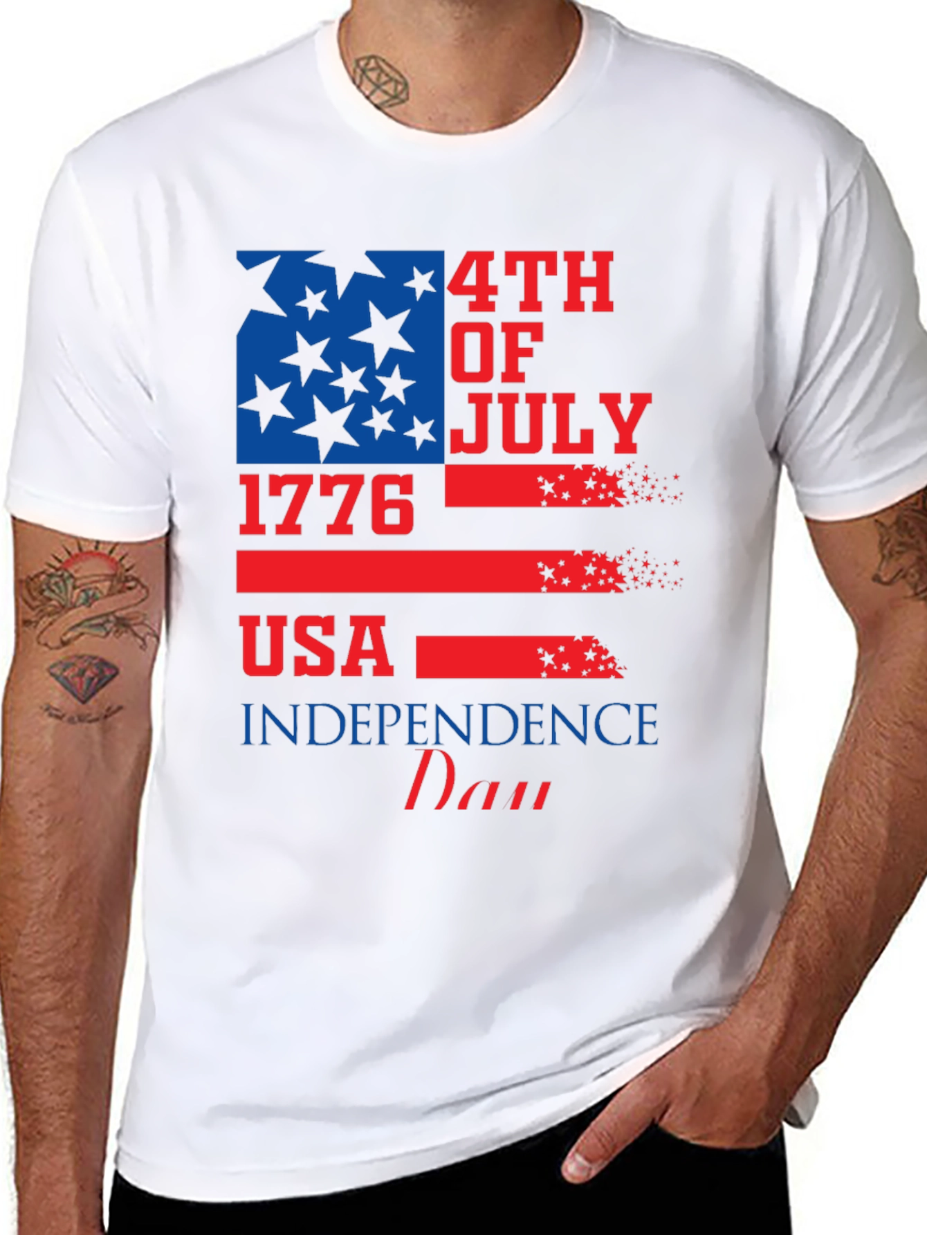 Patriotic USA Independence Day 4th of July Graphic Tee