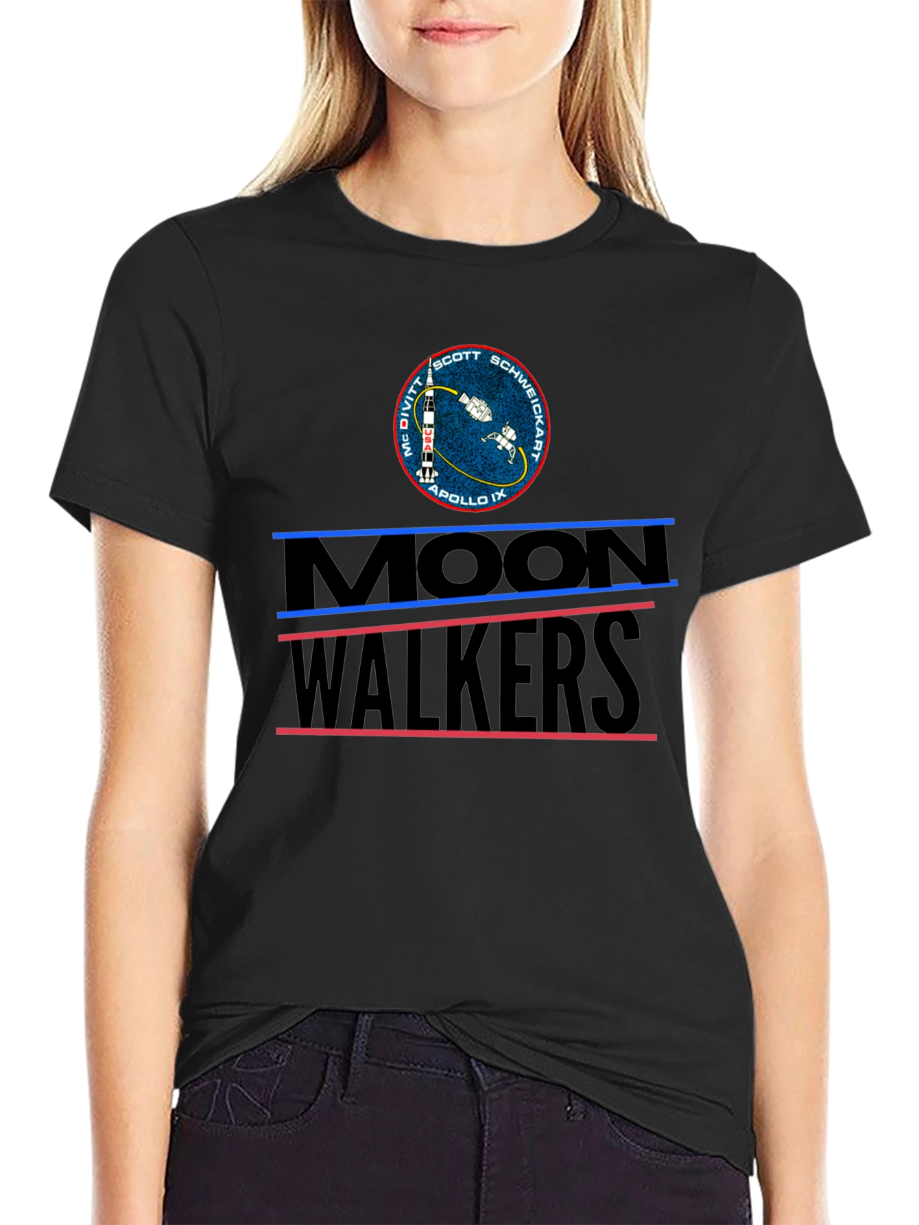 Moonwalkers Apollo IX Black Graphic Tee