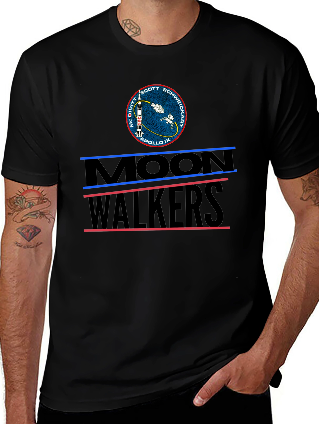 Moonwalkers Apollo IX Black Graphic Tee