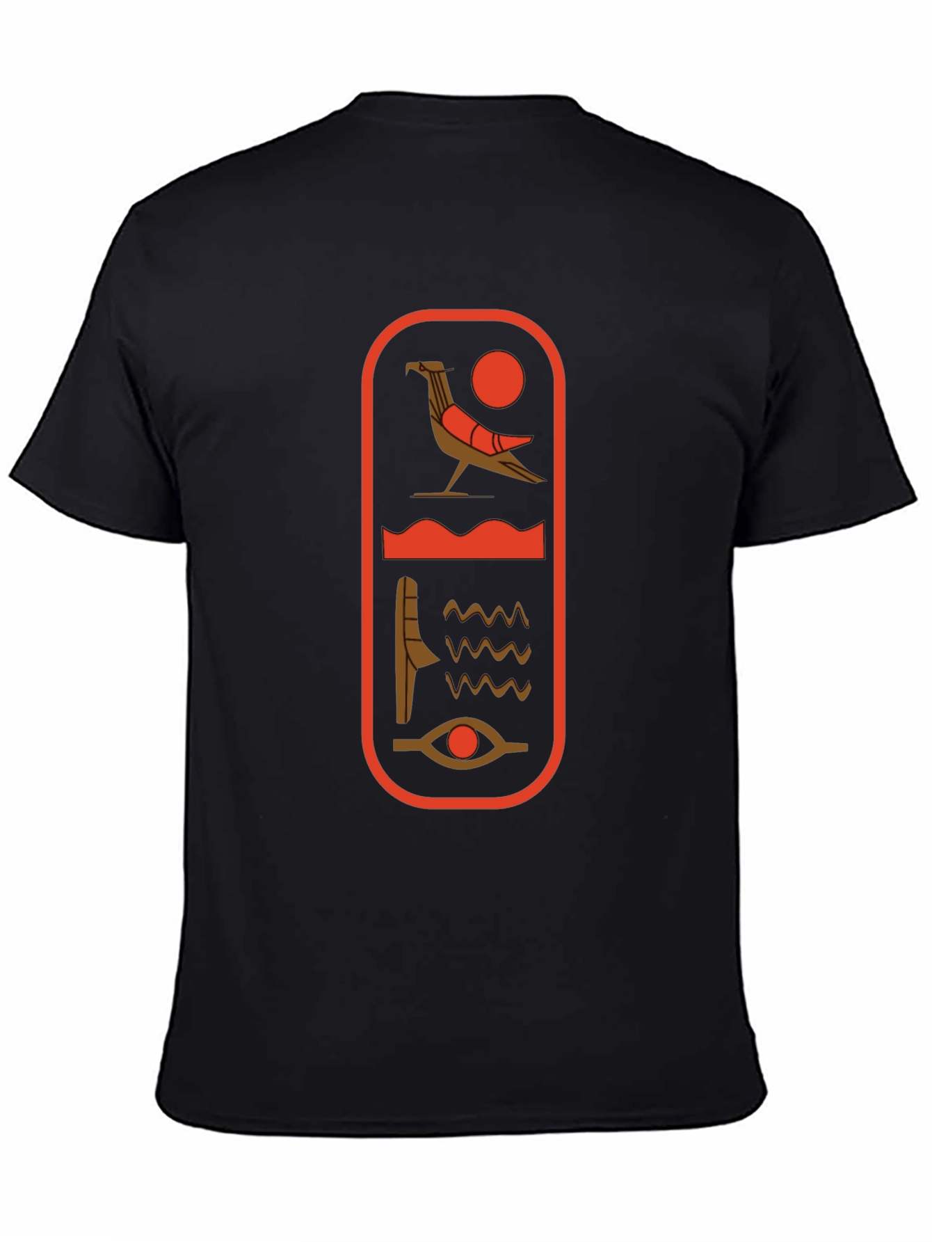 Egyptian Hieroglyph Graphic Tee - Black