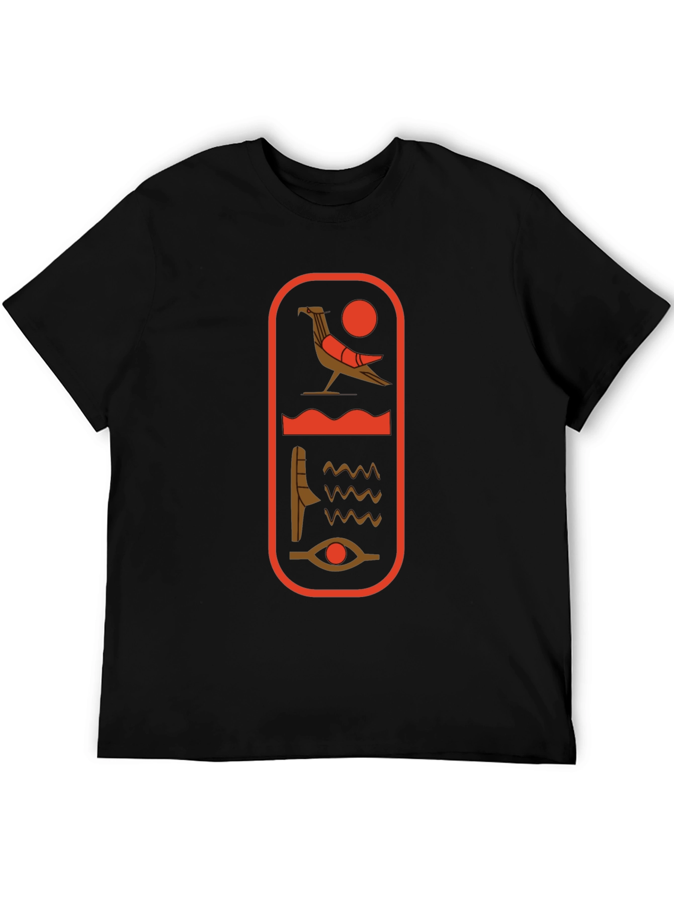 Egyptian Hieroglyph Graphic Tee - Black