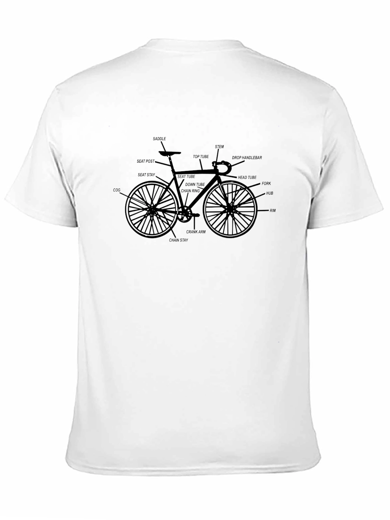 Anatomical Bike T-Shirt - Cycling Enthusiast Tee