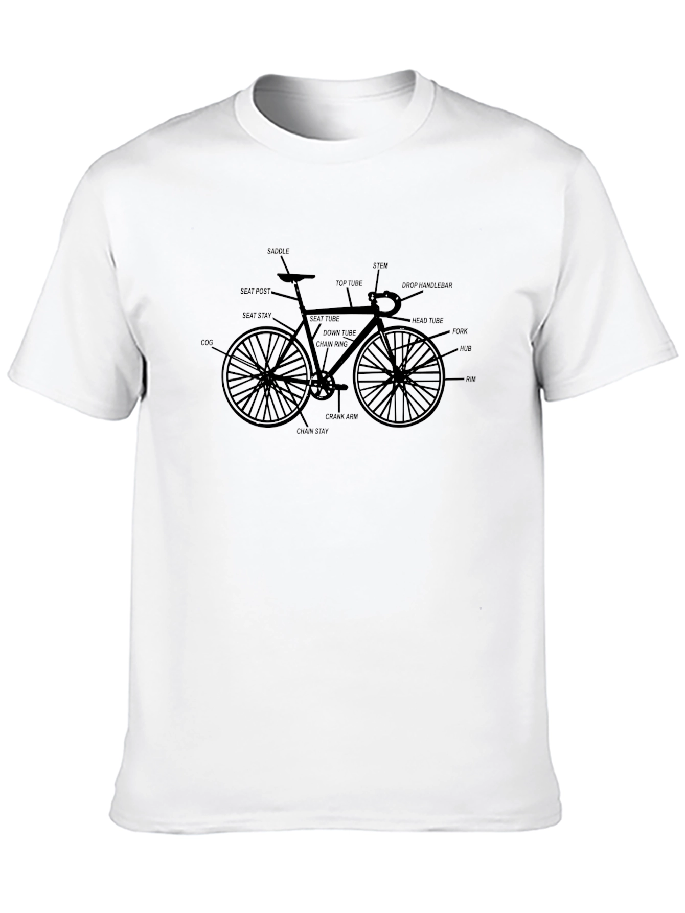 Anatomical Bike T-Shirt - Cycling Enthusiast Tee